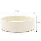 Scruffs Icon Dog Food Bowl 15cm - Cream