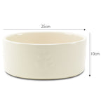 Icon Dog Food Bowl 25cm Cream