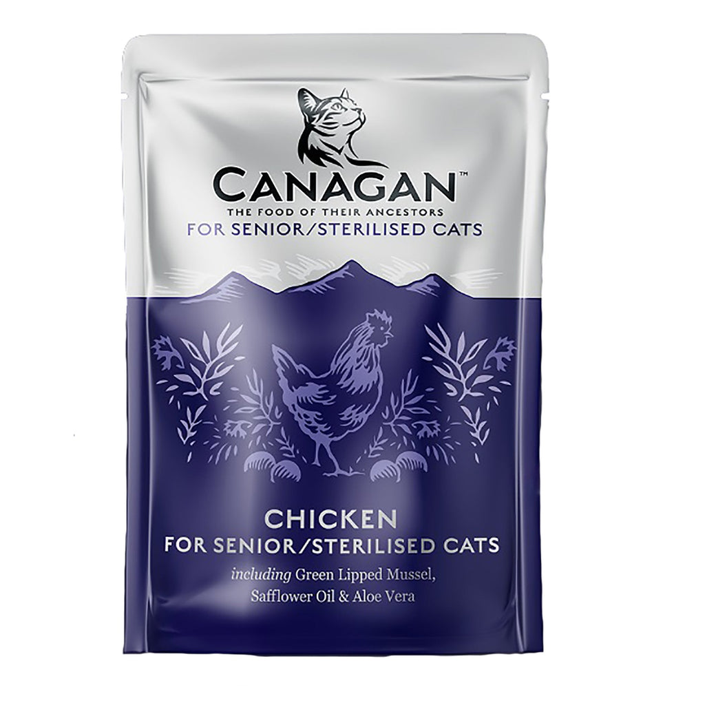 Senior/Sterilised Chicken Grain Free Wet Cat Food Pouch (8 x 85g)