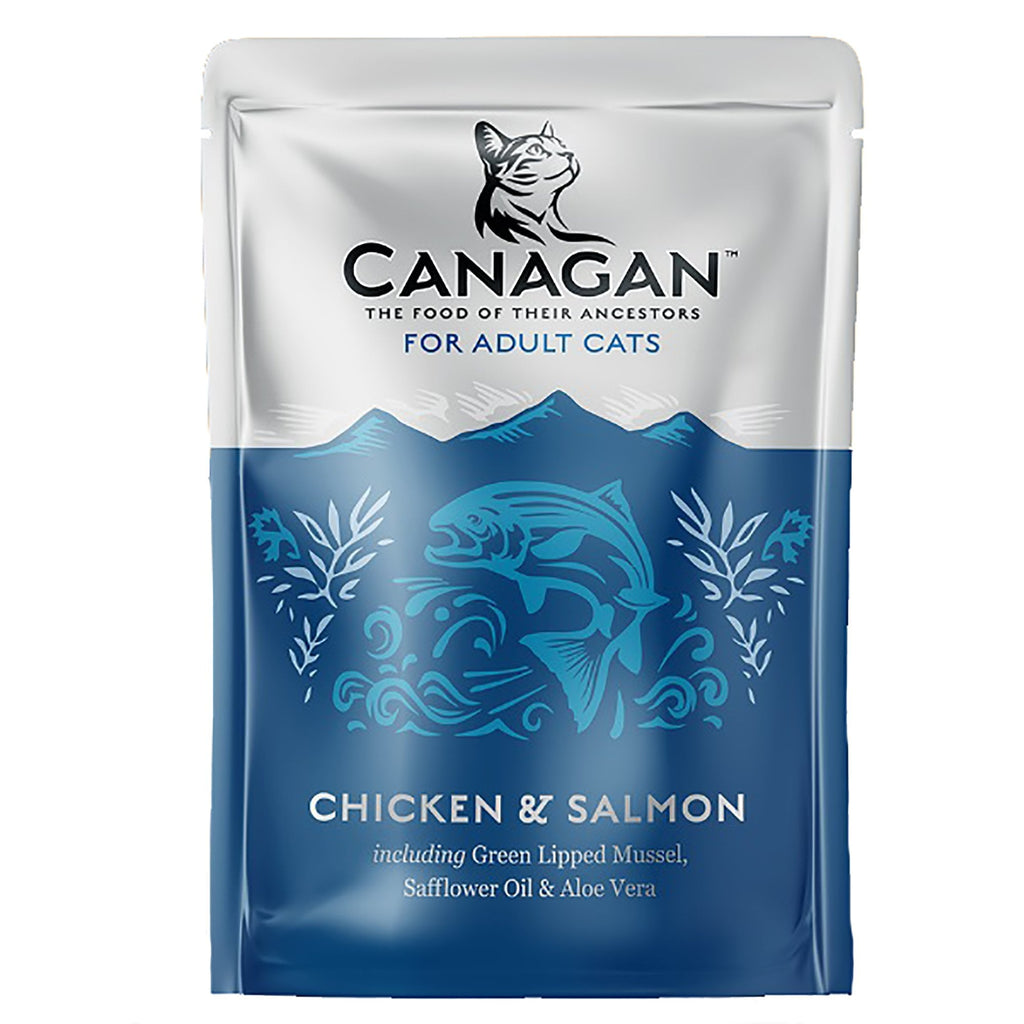 Chicken & Salmon Grain Free Adult Cat Wet Food Pouch (8 x 85g)