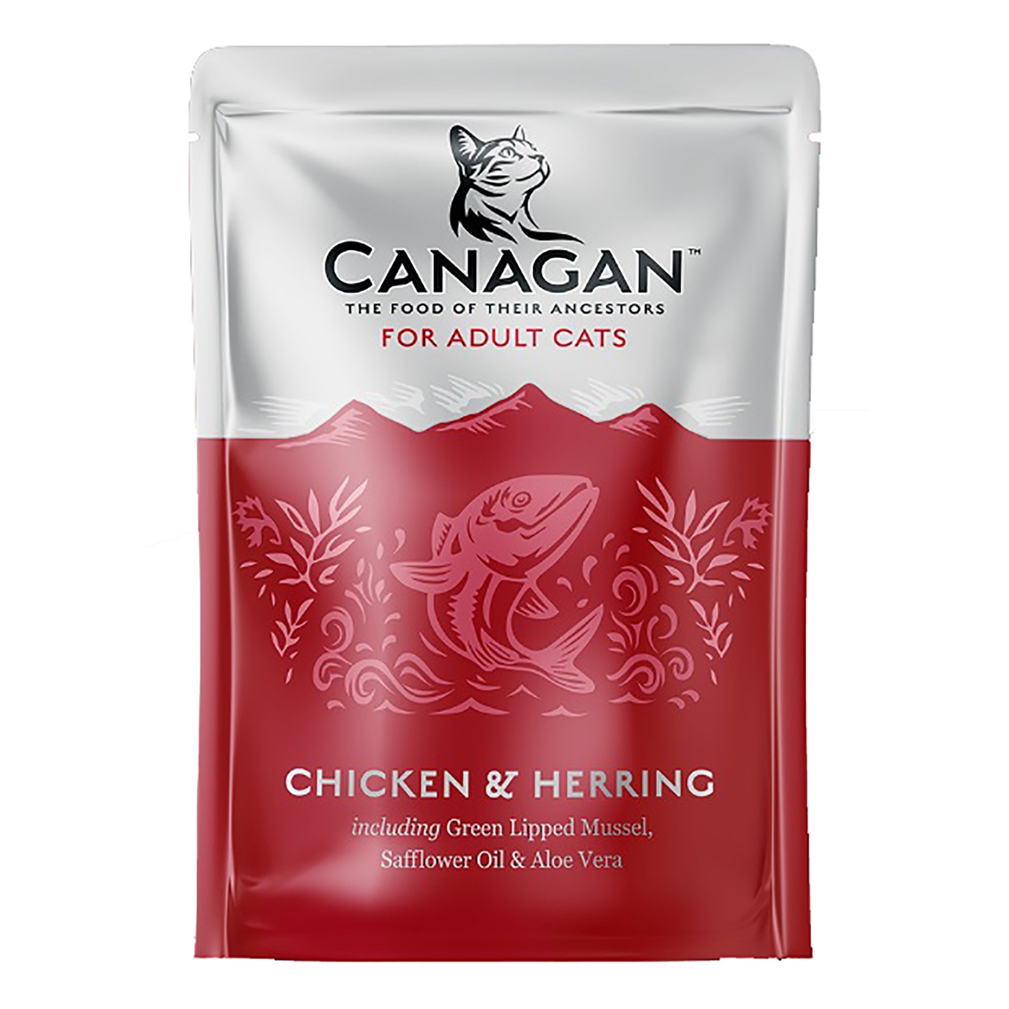 Chicken & Herring Grain Free Adult Cat Wet Food Pouch (8 x 85g)