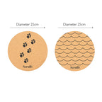 Set of 2 Cork Pet Placemats - Wave & Paw