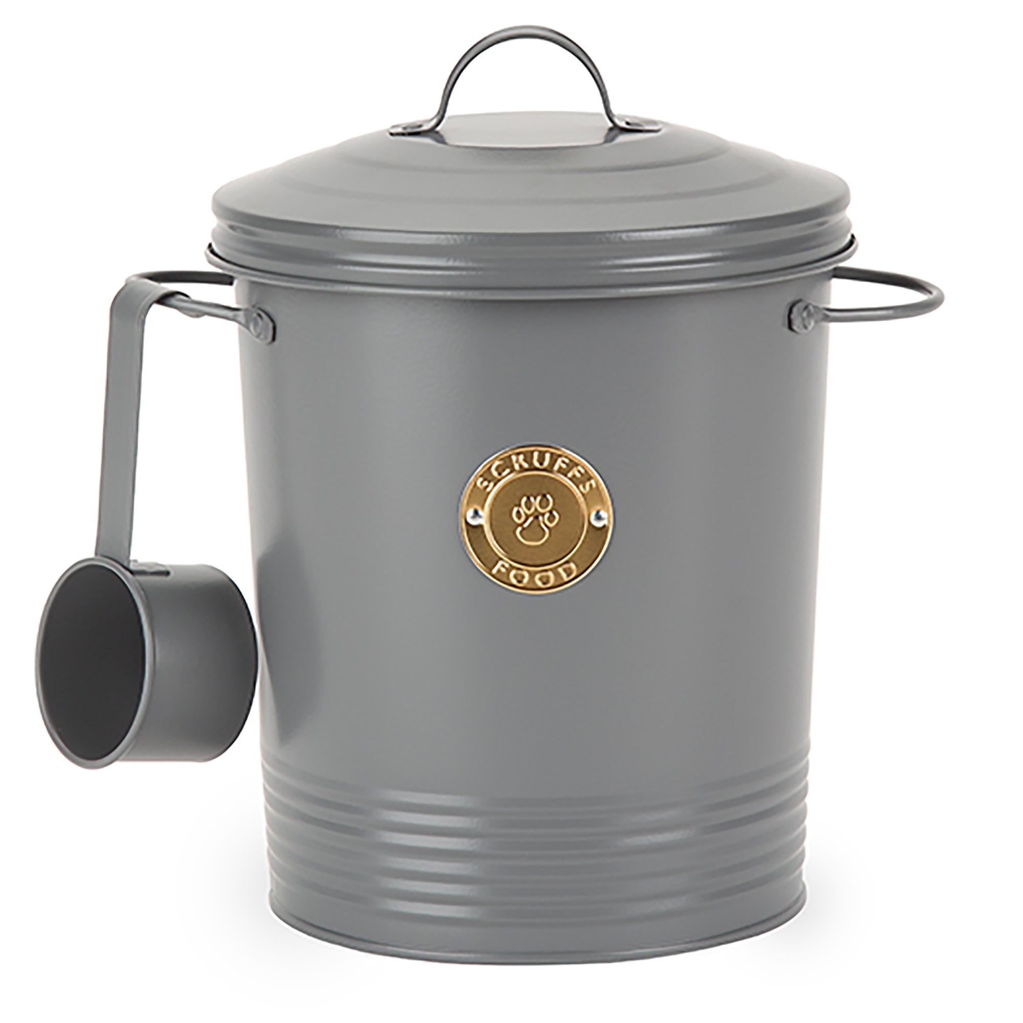 Steel Storage Pet Food & Treat Canister 7 Litre Dark Grey