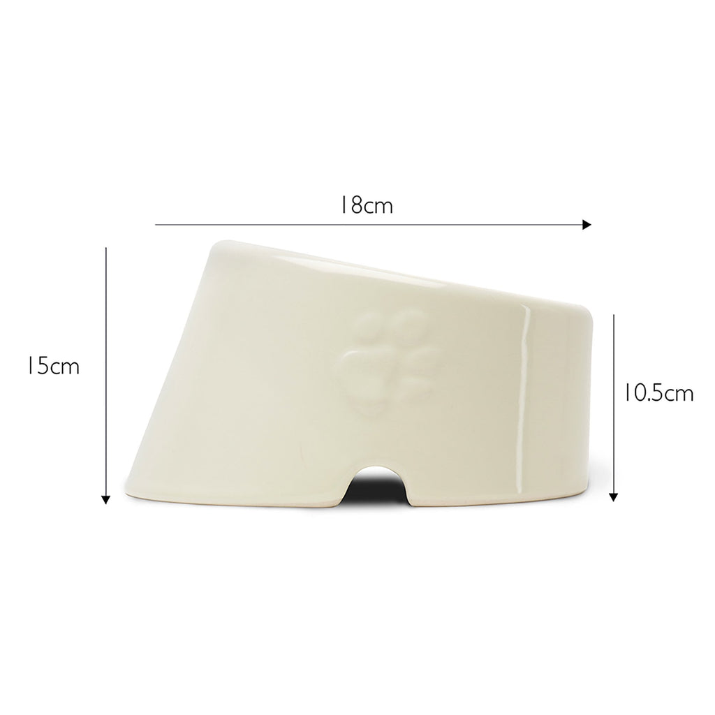 Scruffs Icon Flat Faced Dog Bowl Cream