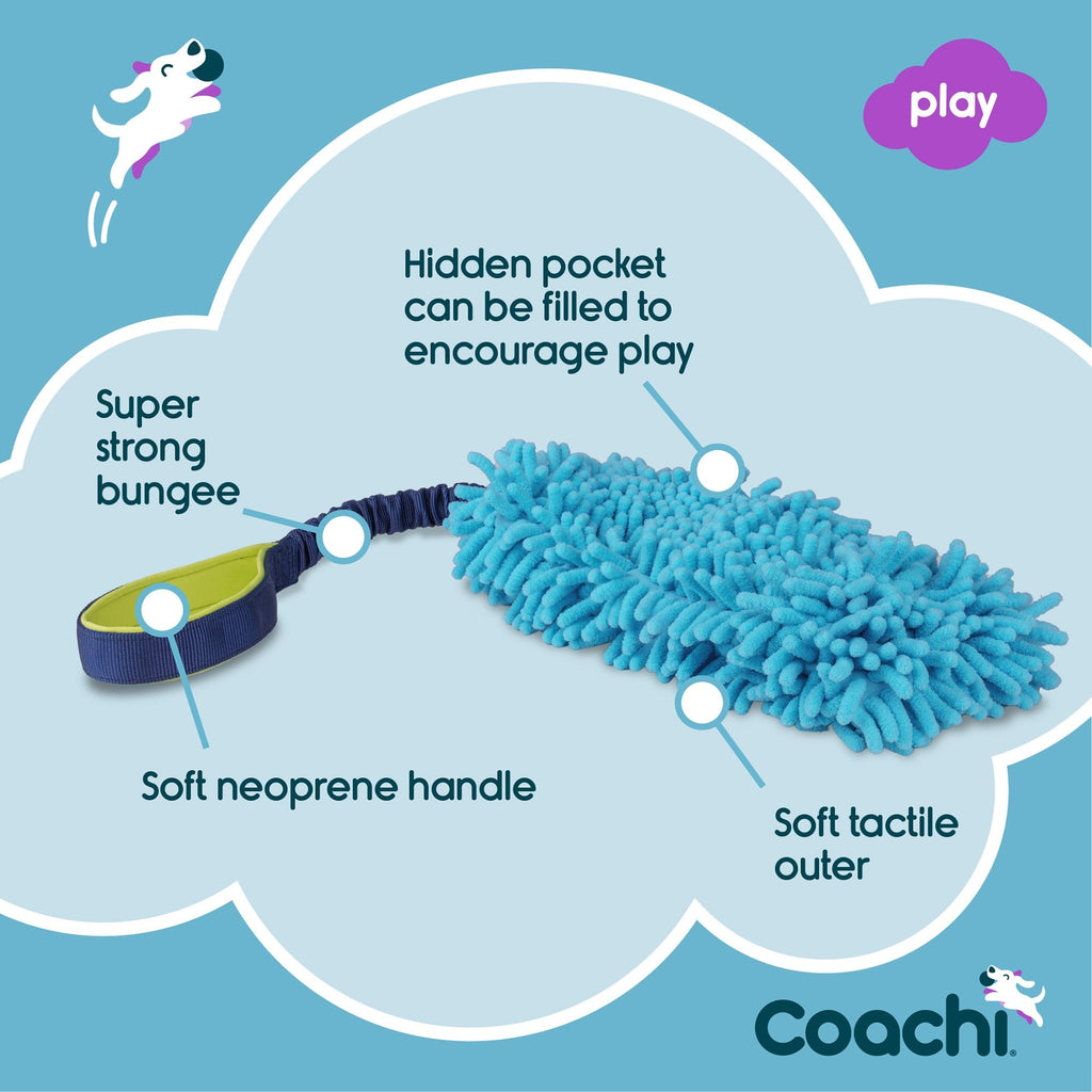 Company of Animals Coachi Tuggi Hide Dog Training Toy - Navy/Lime/Light Blue