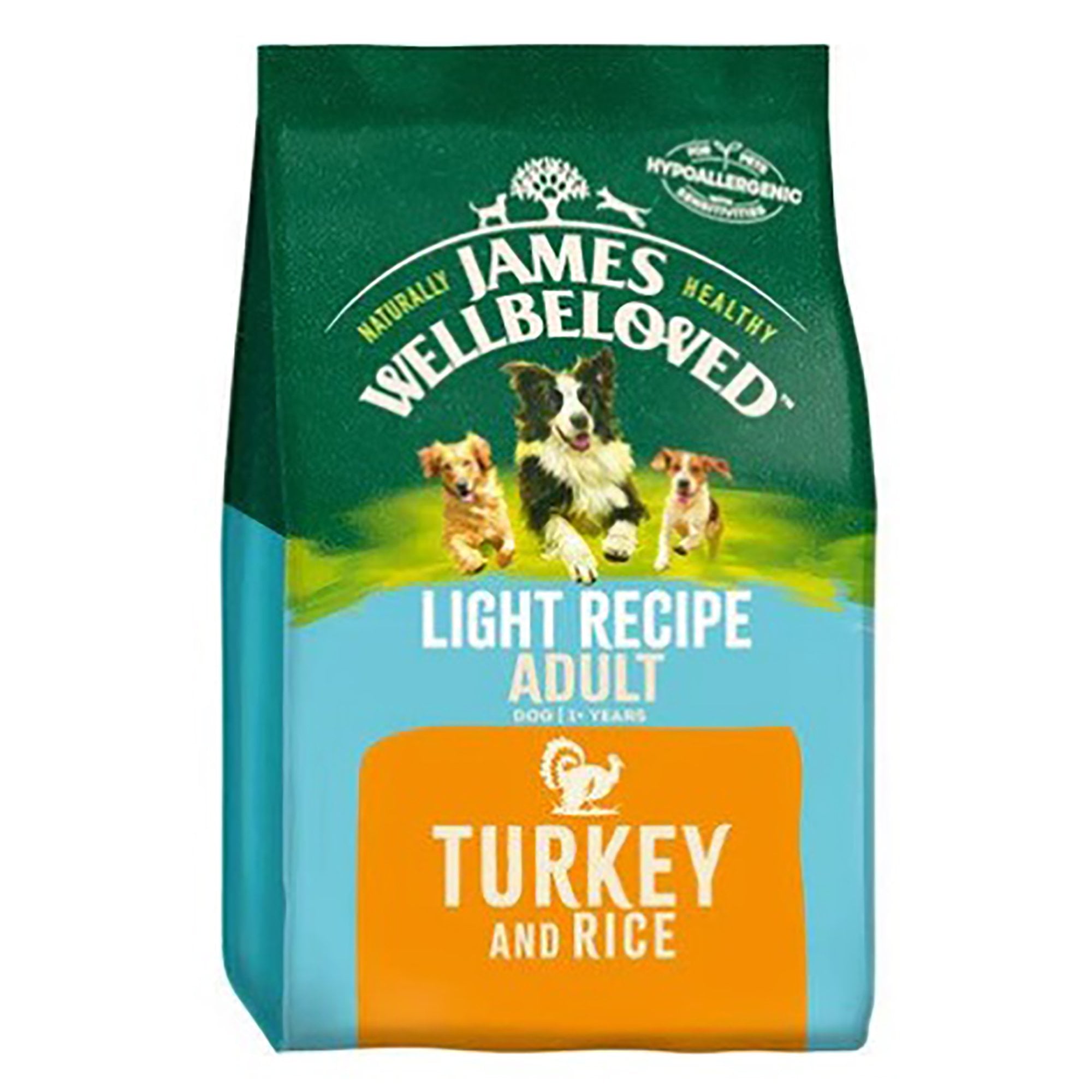 Adult Turkey & Rice Light Dry Dog Food 1.5kg