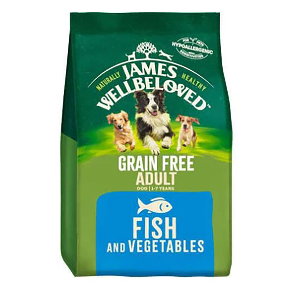 James Wellbeloved Grain Free Adult Fish & Vegetable Dog Food 10kg | Feedem
