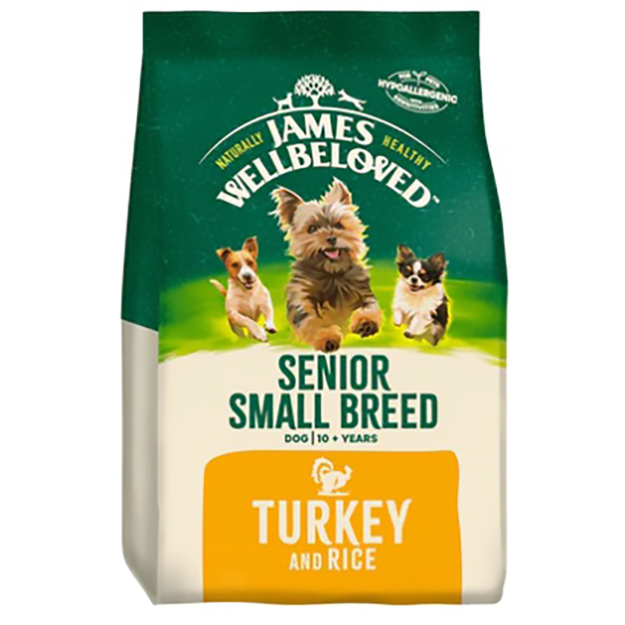 Senior Turkey & Rice Small Breed Dry Dog Food 1.5kg