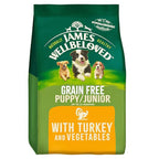 James Wellbeloved Puppy/Junior Turkey & Veg Grain Free Dry Dog Food 1.5kg