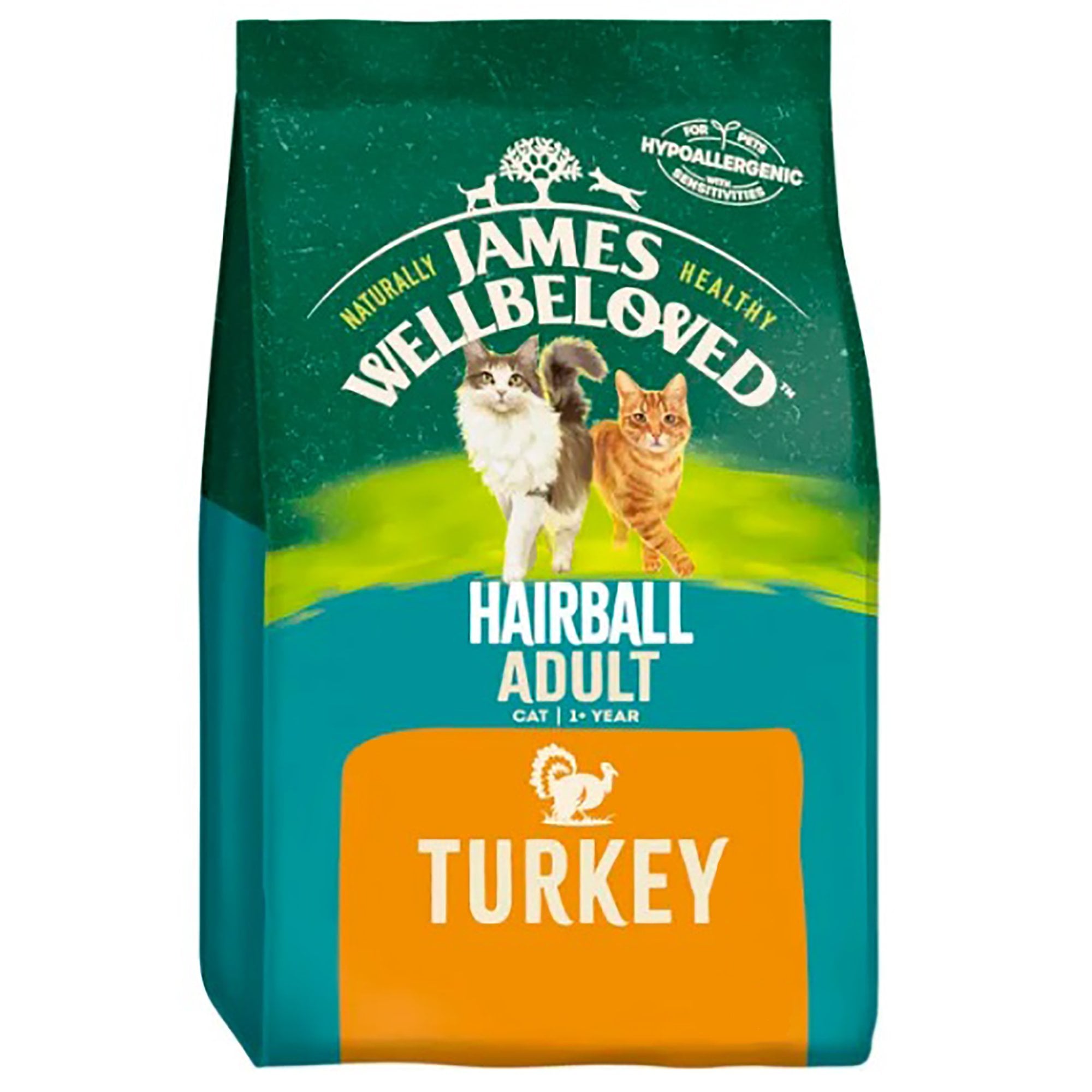 Adult Turkey Hairball Dry Cat Food 1.5kg