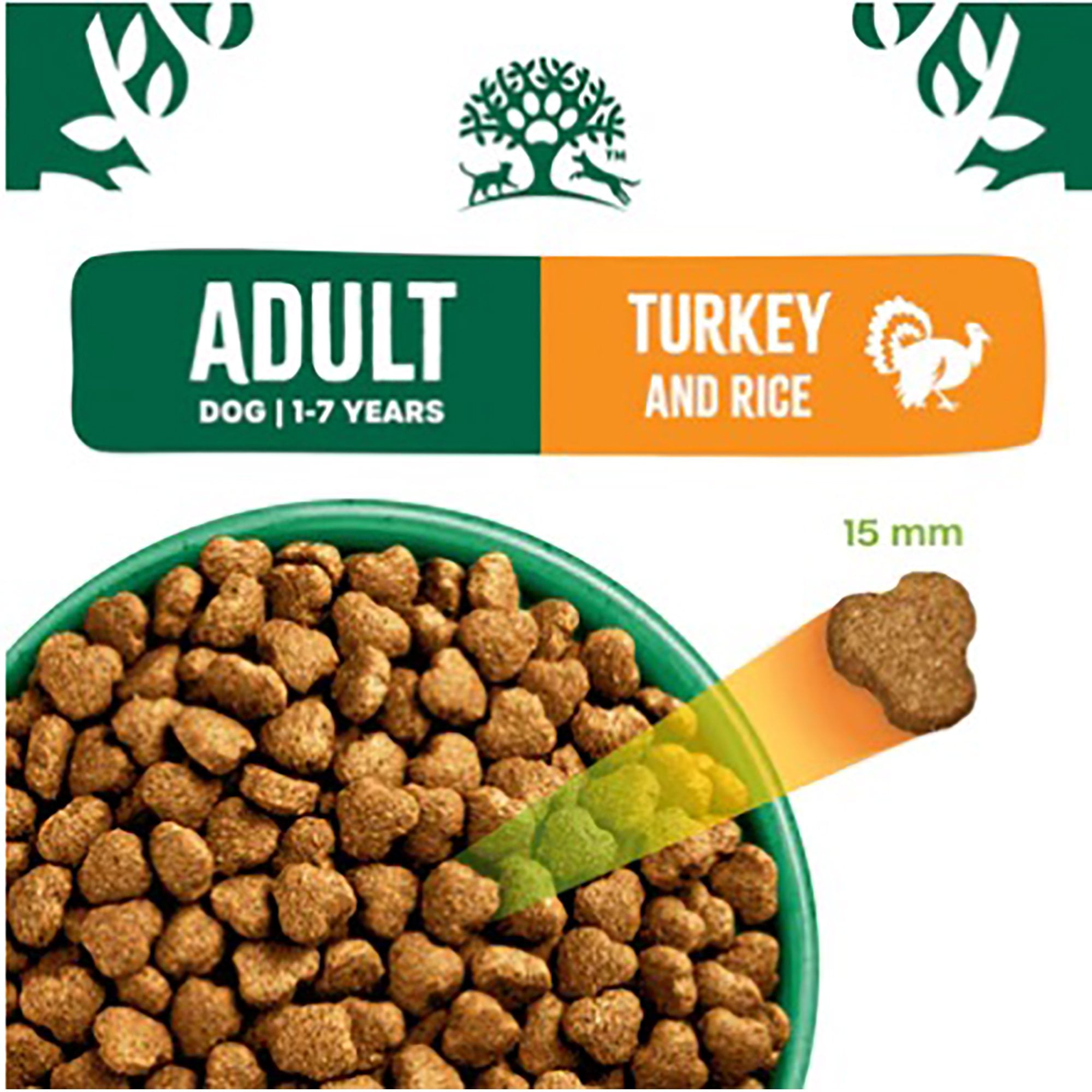 Adult Turkey & Rice Dry Dog Food 2 x 15kg