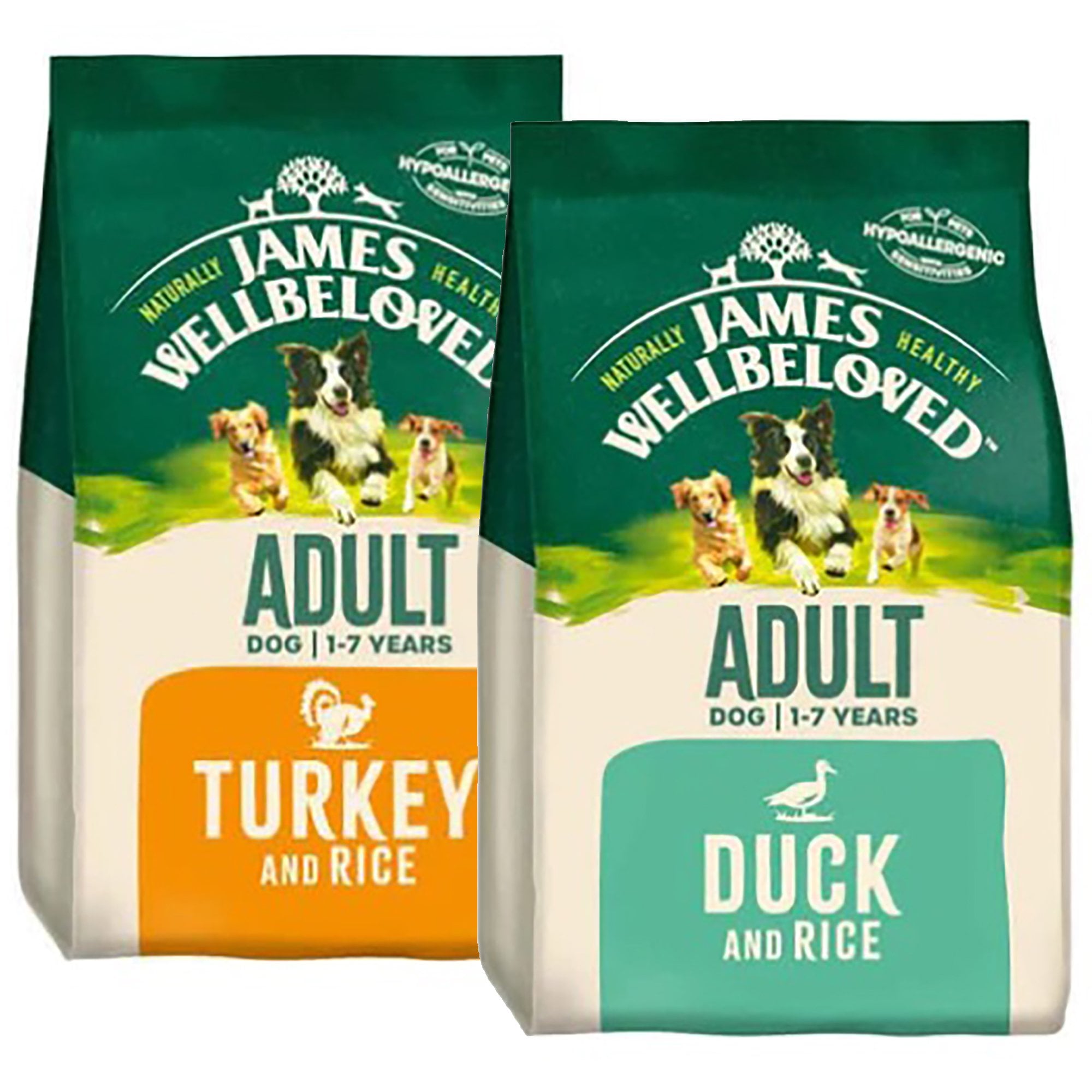 Adult Duck/Turkey & Rice Dog Food 2 x 15kg