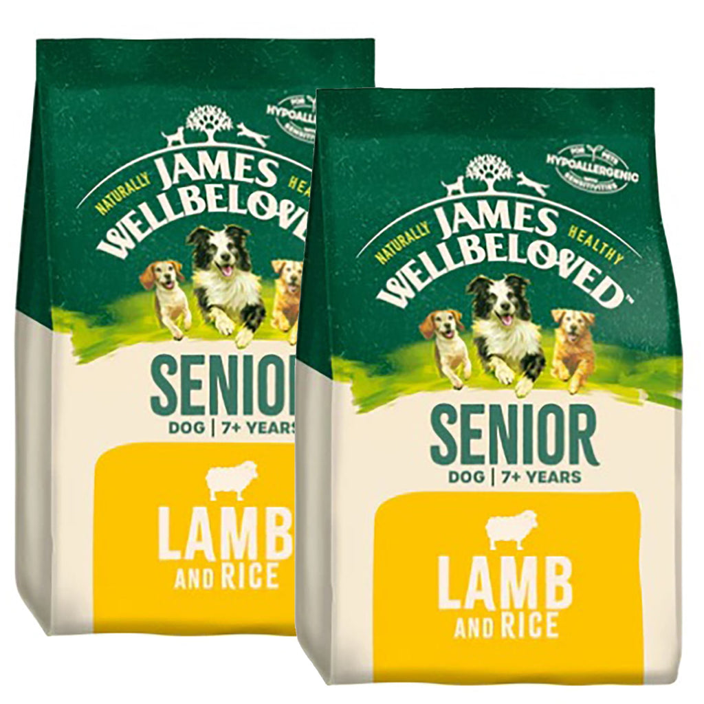 James Wellbeloved Senior Lamb & Rice Dry Dog Food 2 x 15kg