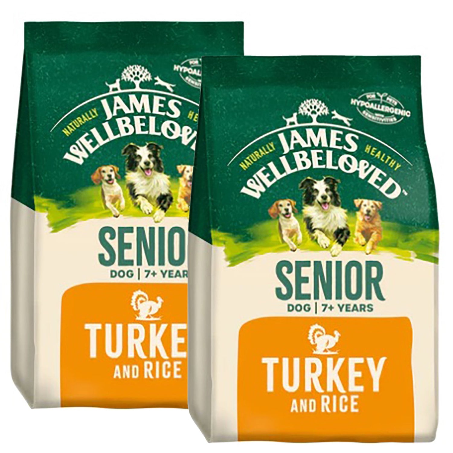 Senior Turkey & Rice Dog Food 2 x 15kg