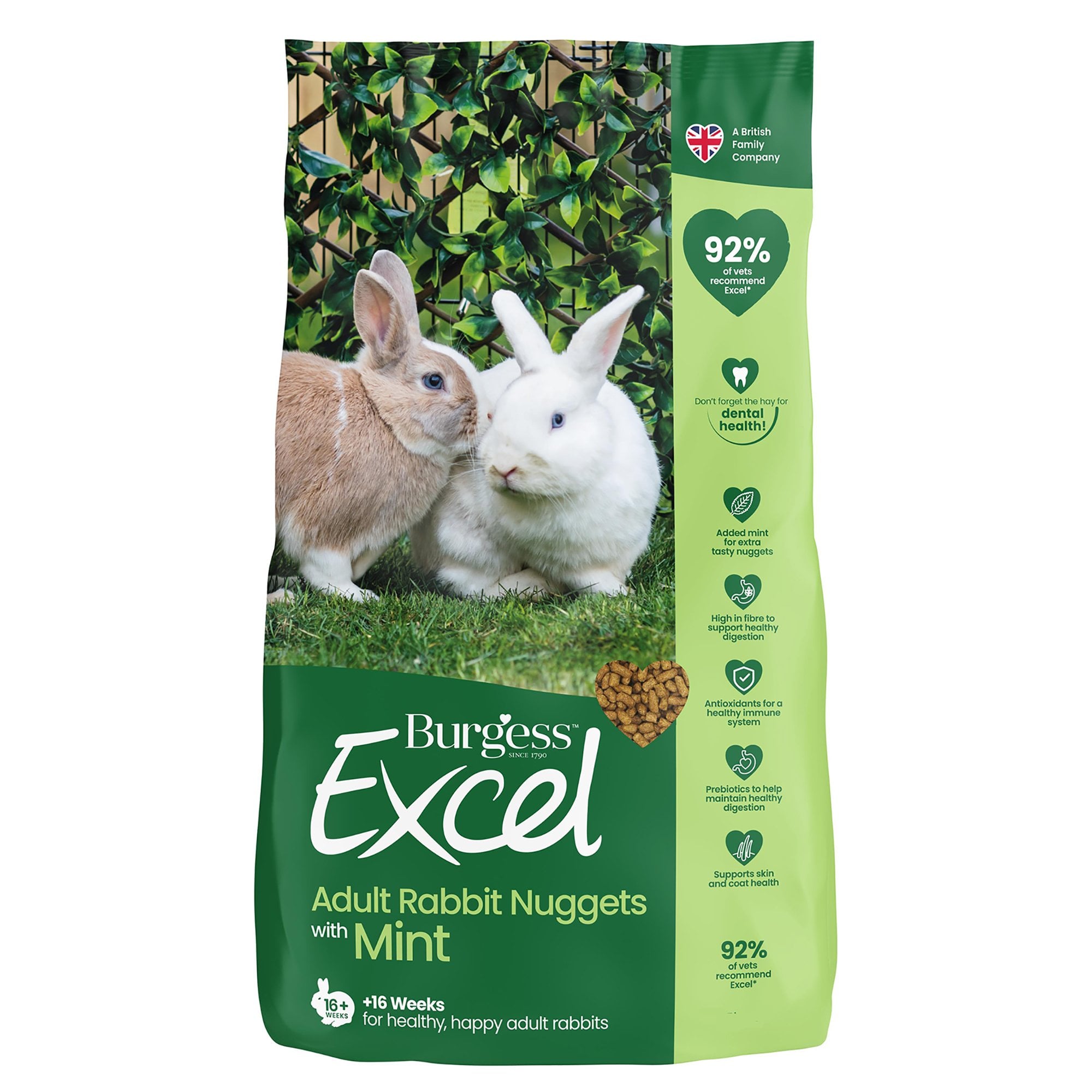Excel Adult Rabbit Nuggets with Mint 1.5kg + 20% Extra Free