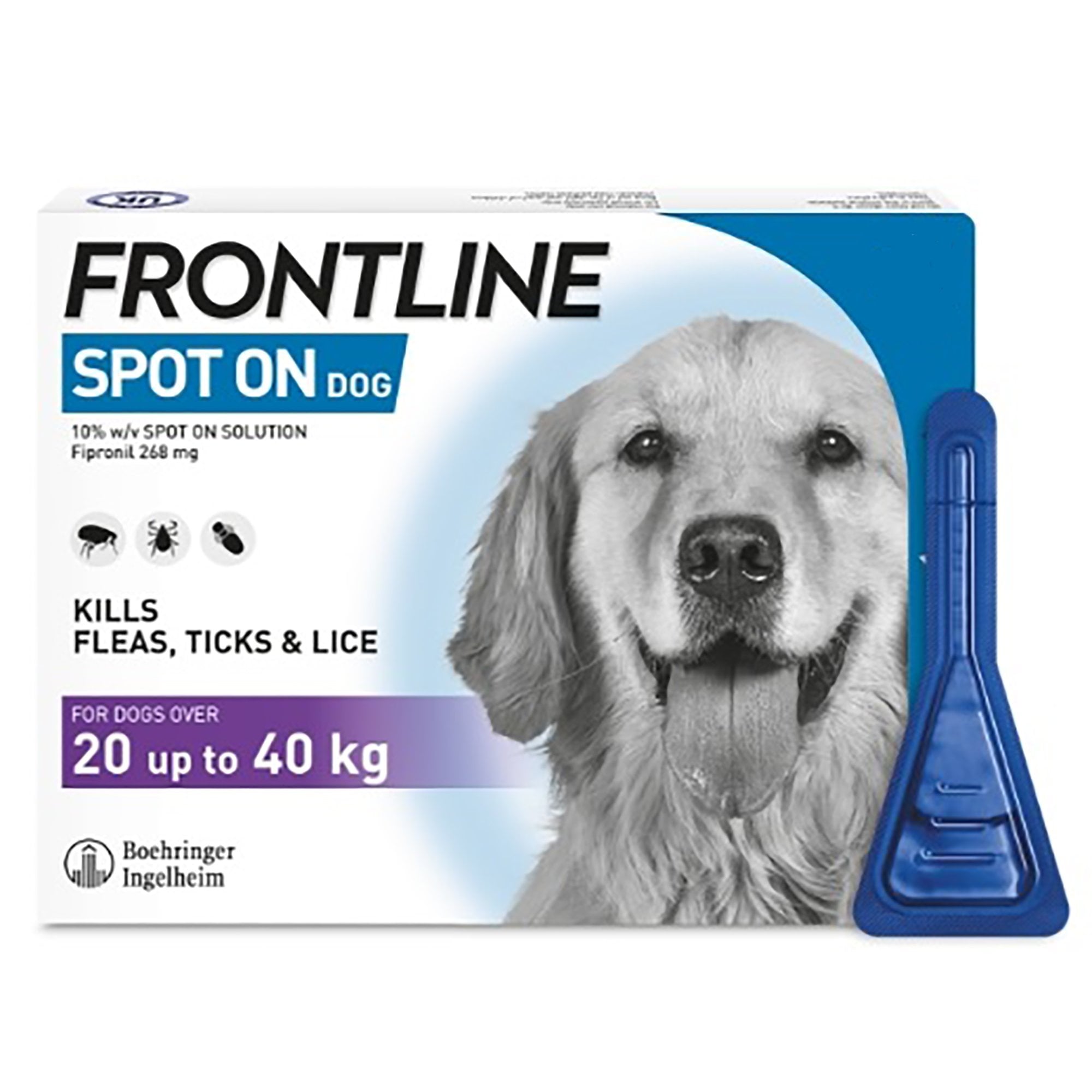 Flea & Tick Spot On Dog Large 1 Pipette (20 to 40kg)