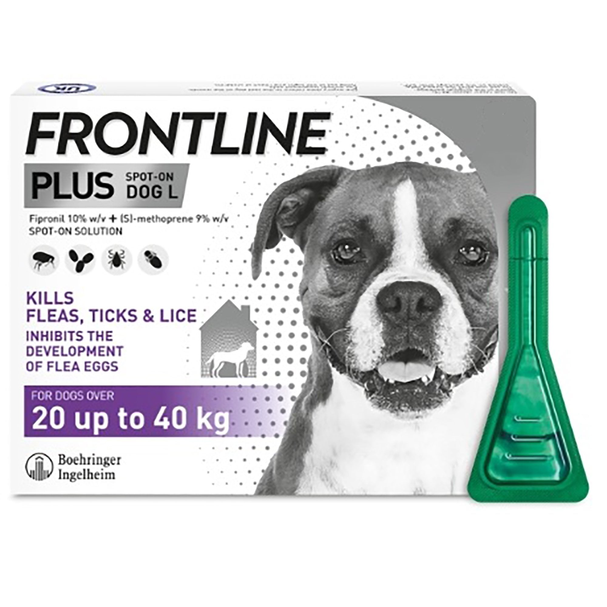 Plus Spot On Flea & Tick Dog Large 3 Pipettes (20 to 40kg)