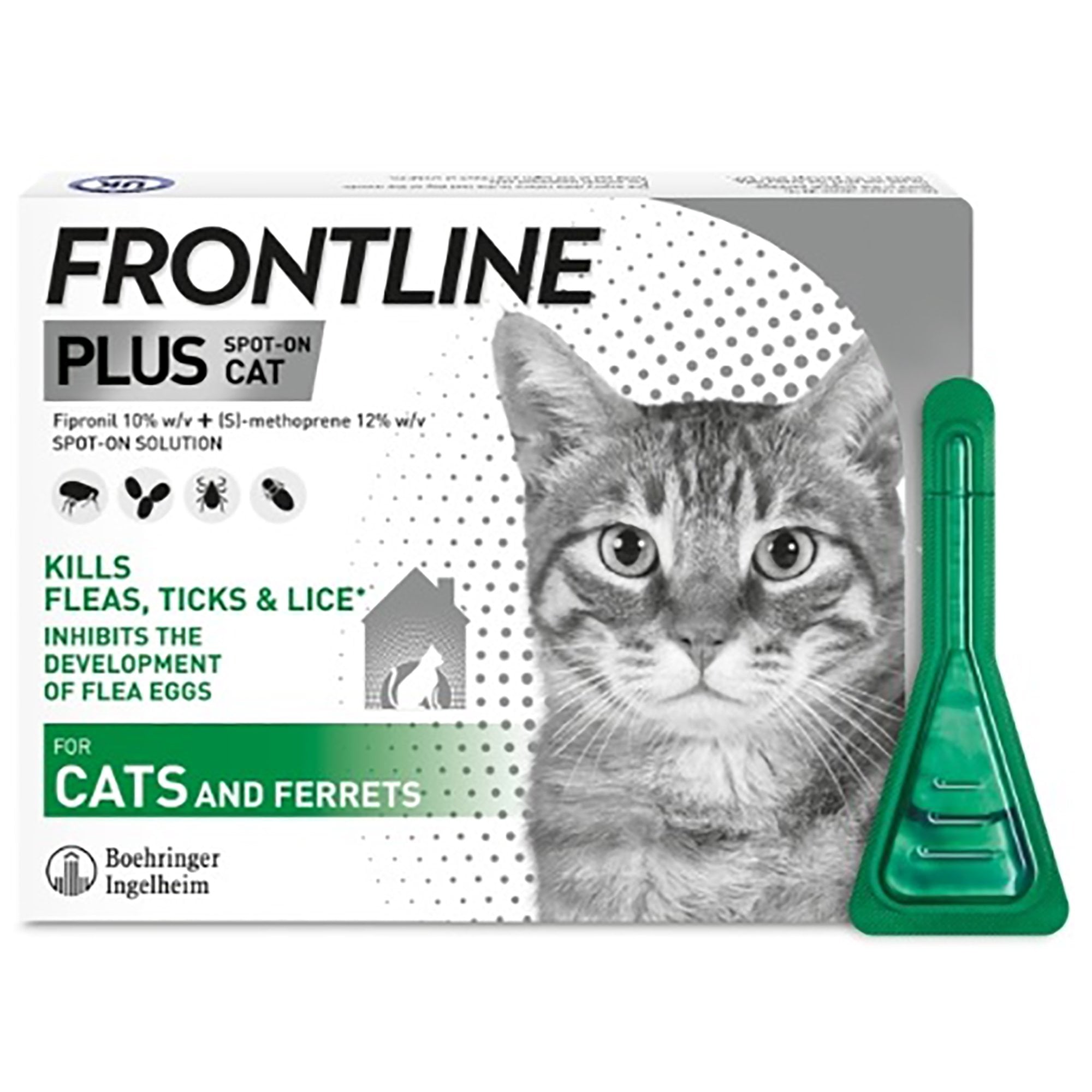 Plus Spot On Flea & Tick Cat 3 Pipettes