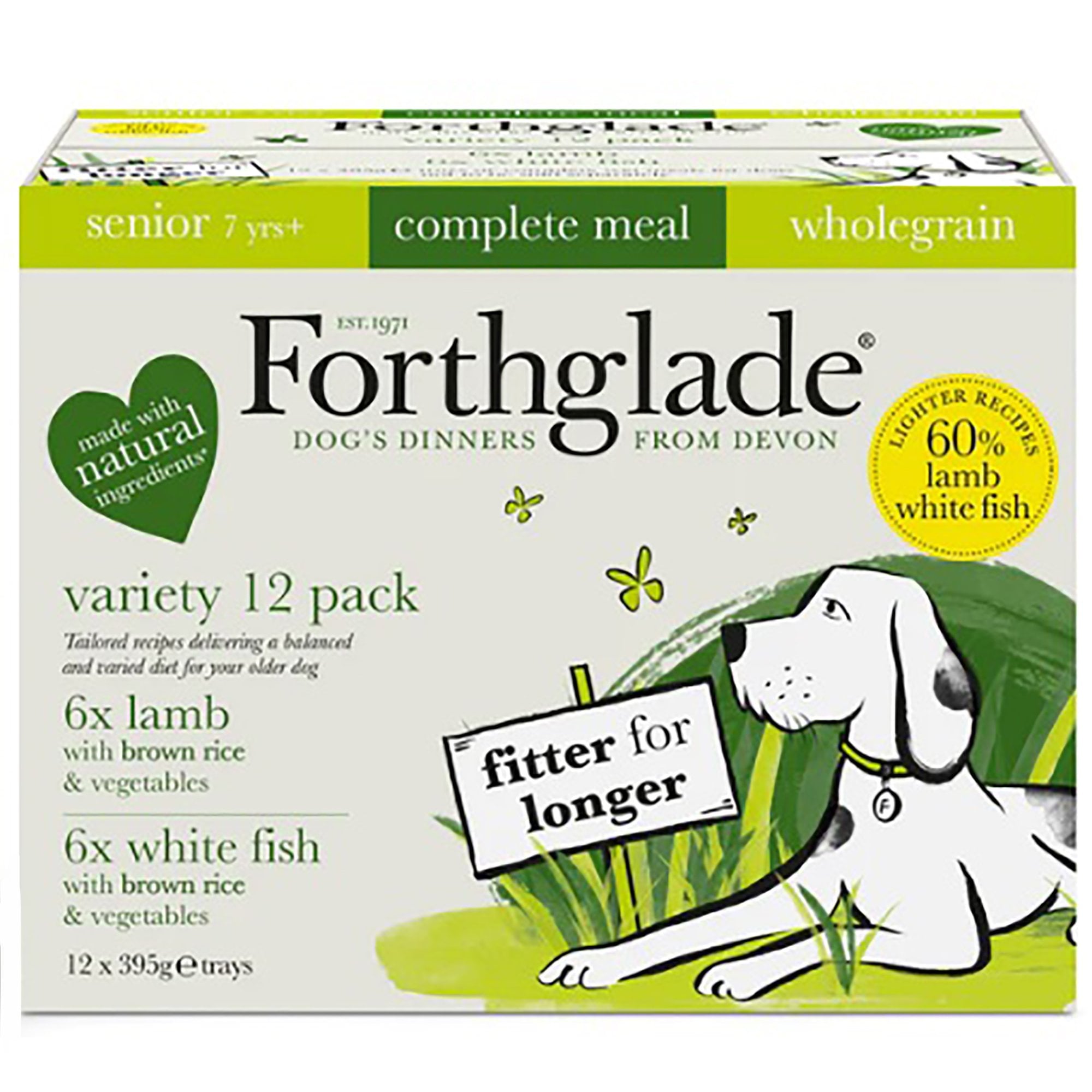 Senior Variety Pack With Lamb, White Fish, Brown Rice & Vegetables 12 x 395g