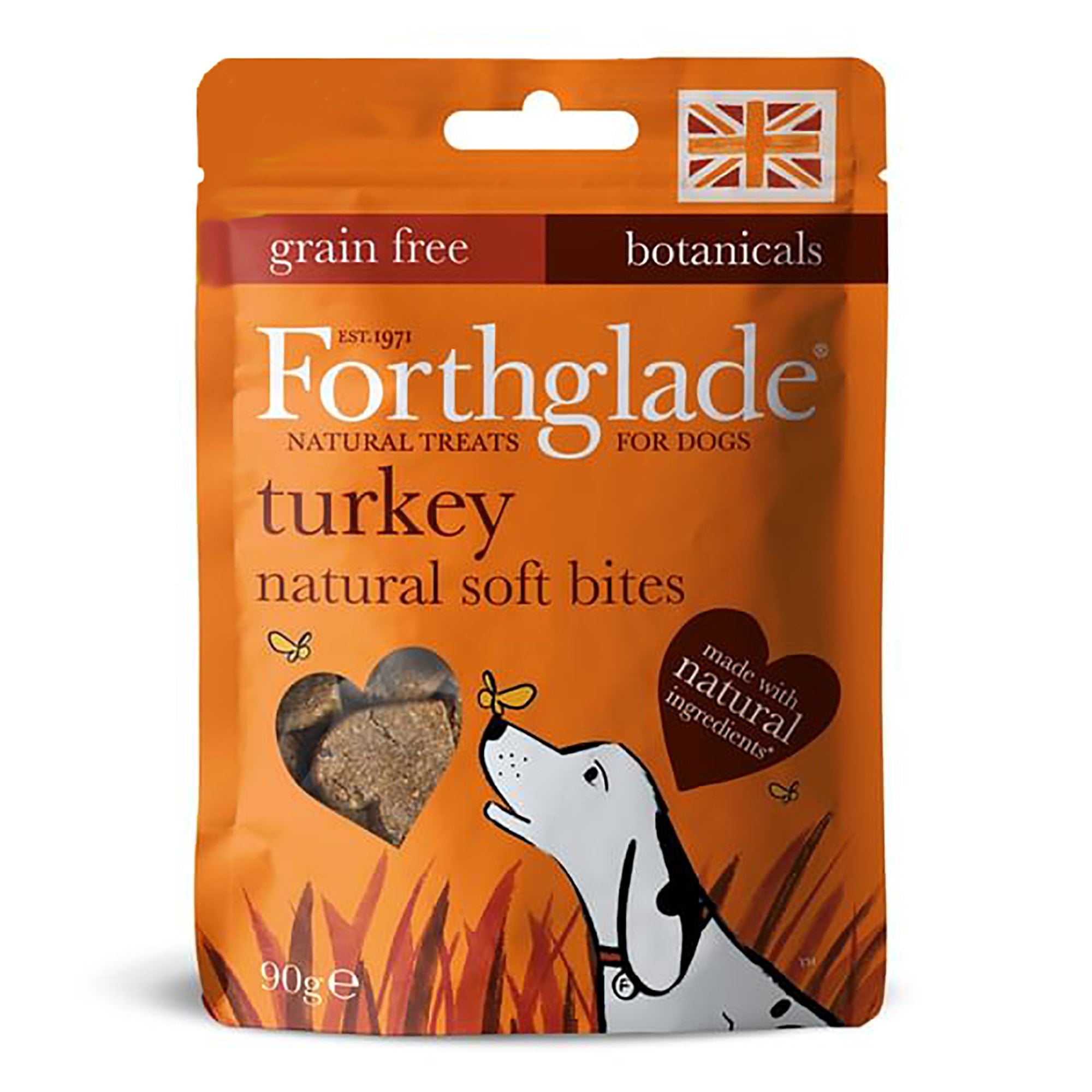 Natural Soft Bites With Turkey Grain Free Dog Treat 90g