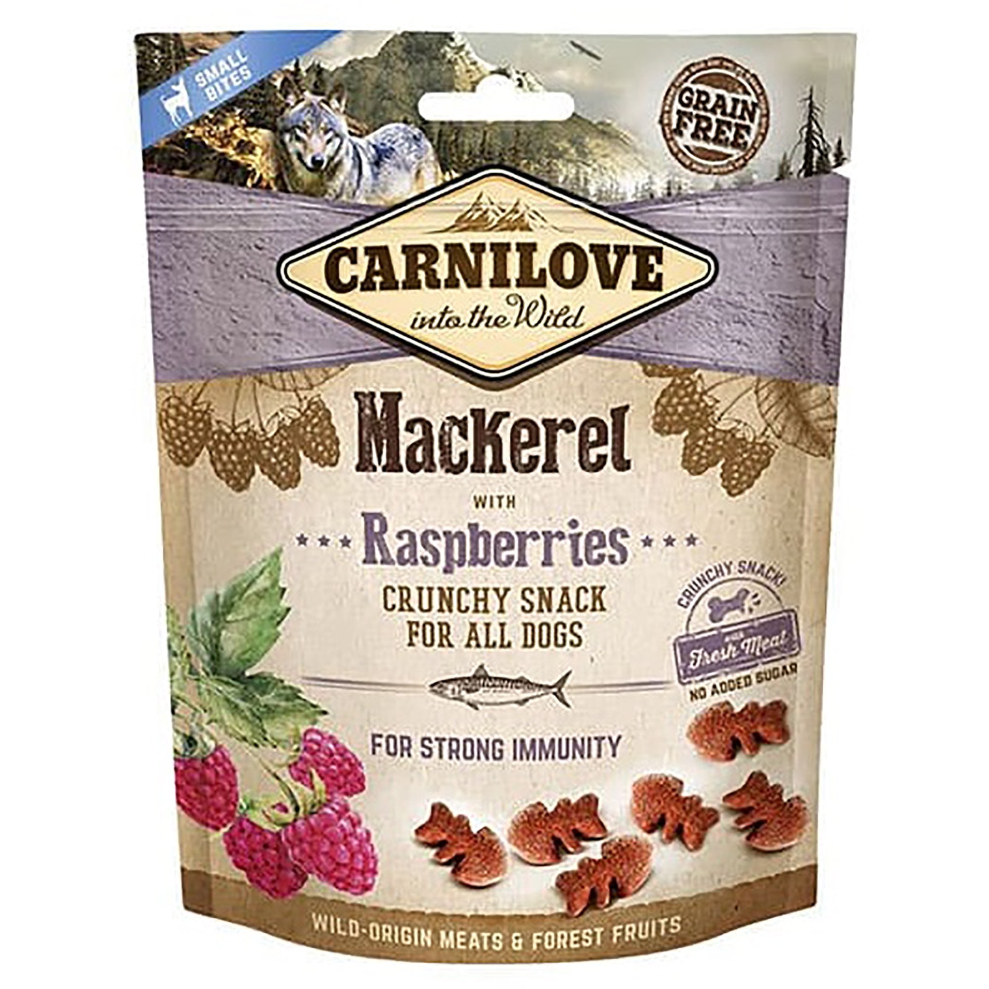 Mackerel with Raspberries Grain Free Dog Treats 200g