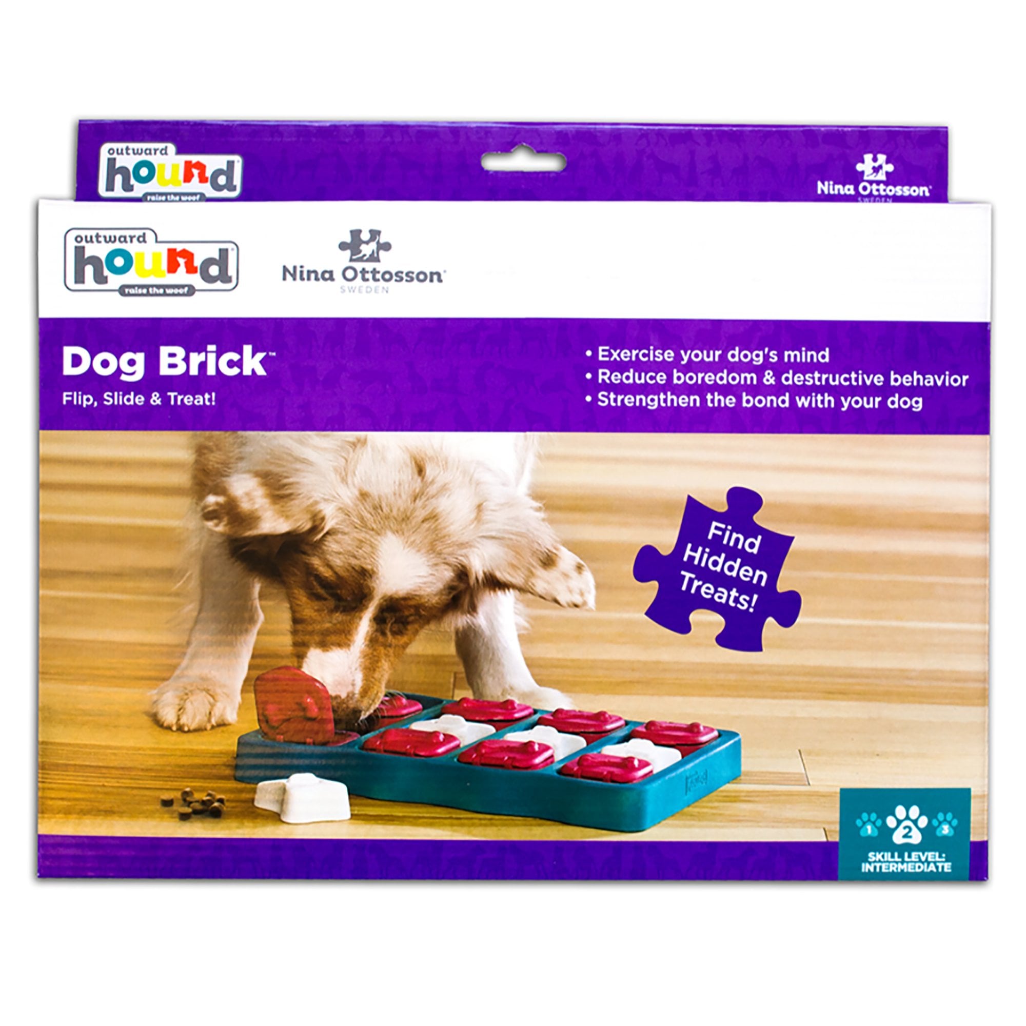 Nina Ottosson Outward Hound Dog Brick Puzzle Dog Toy