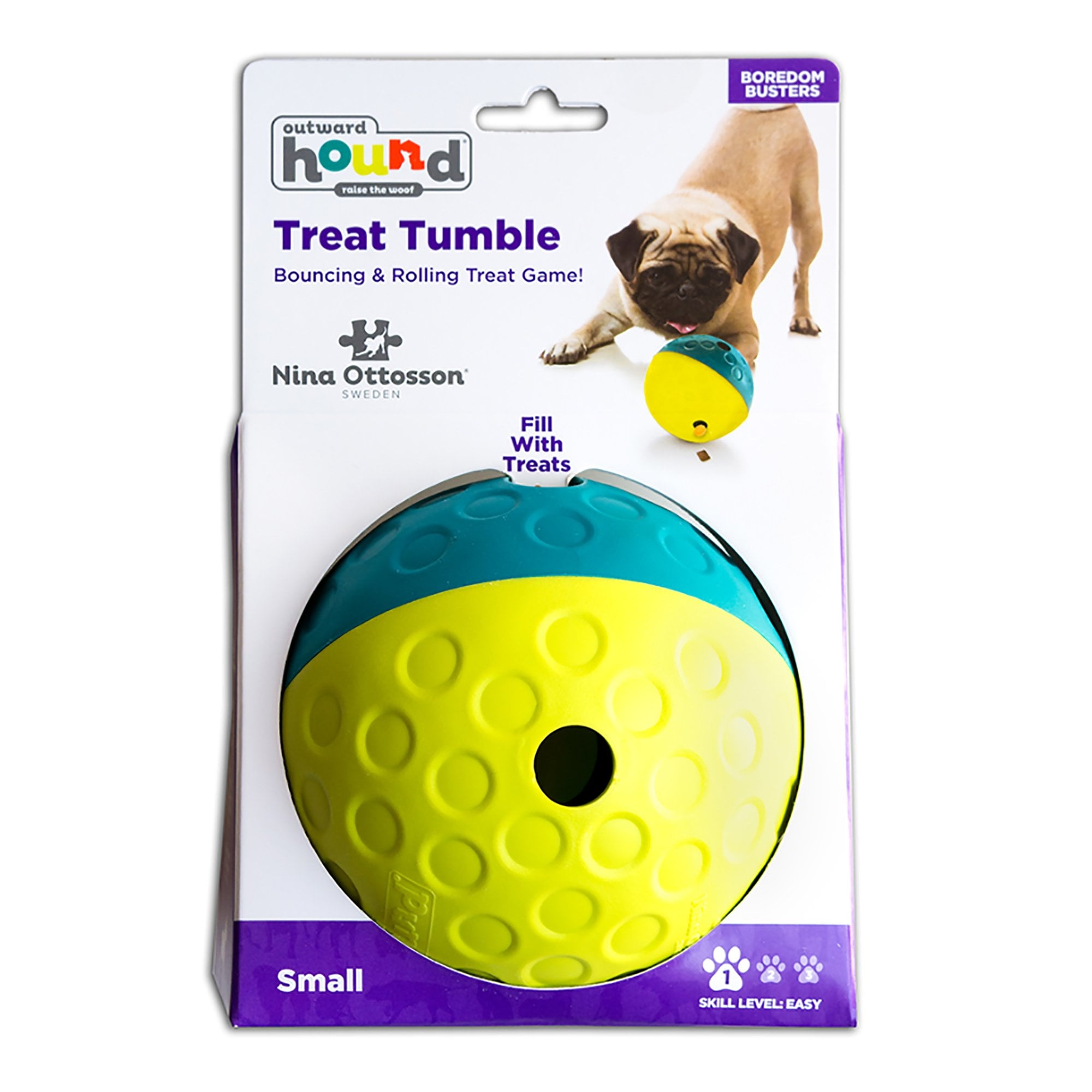 Nina Ottosson Outward Hound Treat Tumble Puzzle Dog Toy - Small