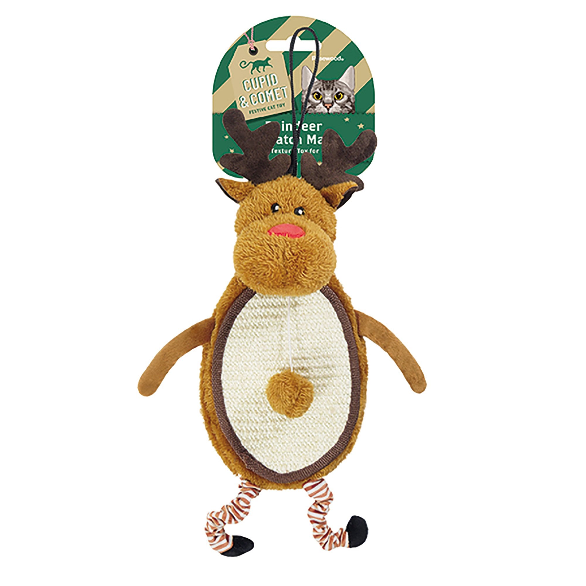 Rosewood Cupid & Comet Reindeer Scratch Mat For Cats