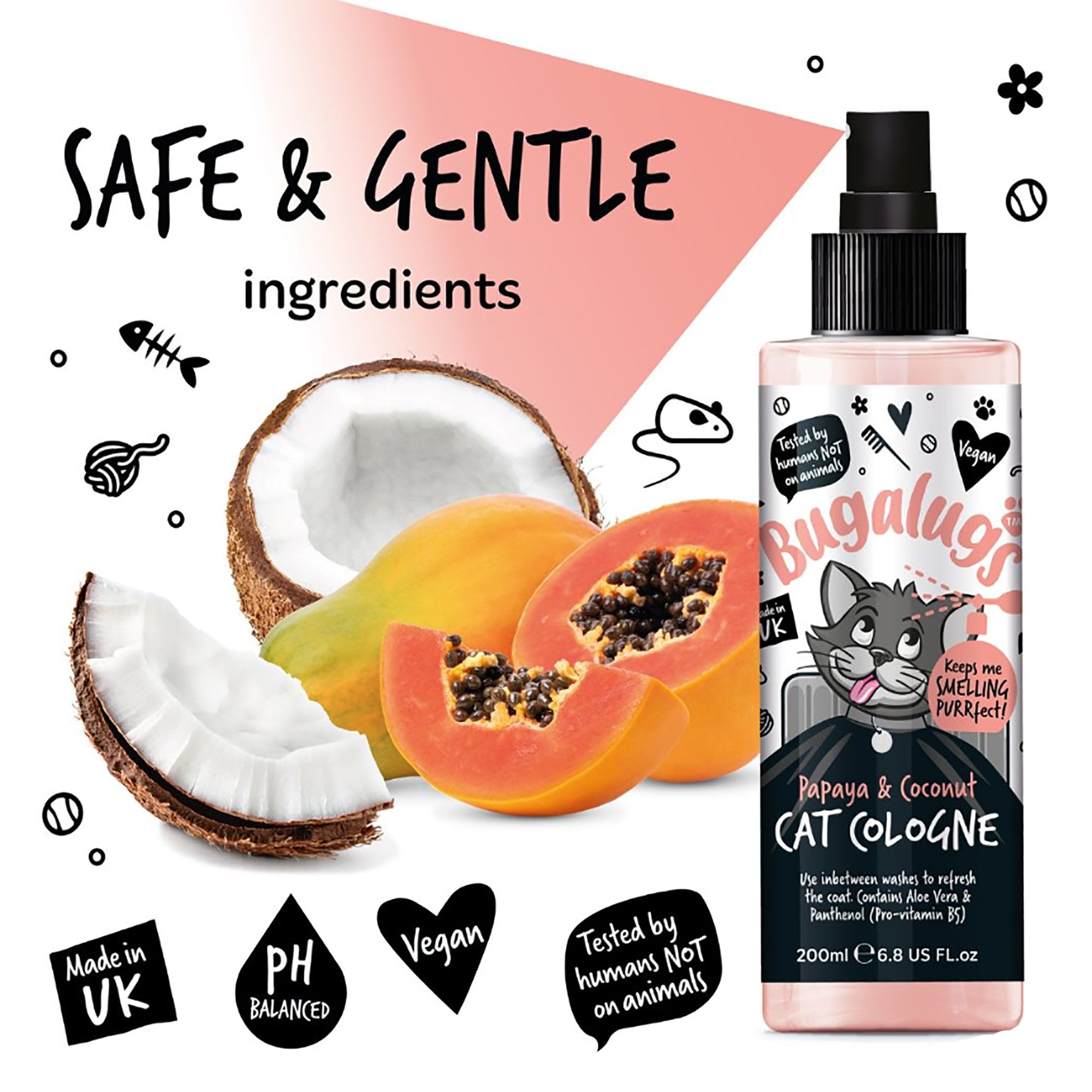 Cat Cologne With Papaya & Coconut 200ml