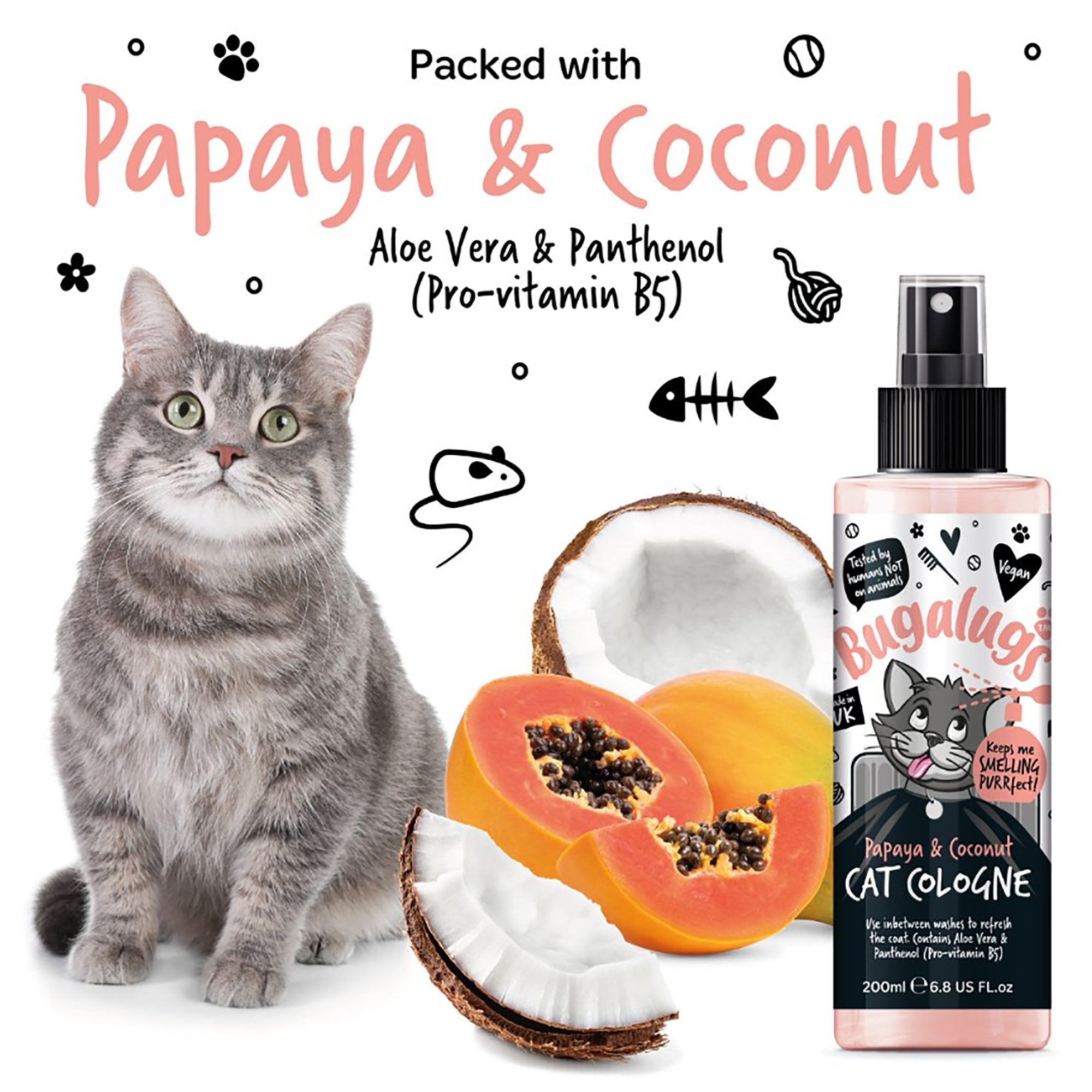 Cat Cologne With Papaya & Coconut 200ml