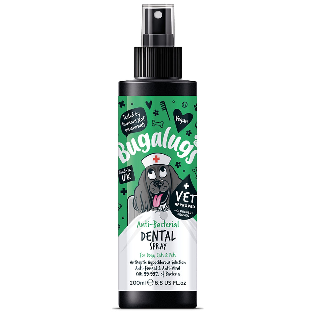 Bugalugs Anti-Bacterial Dental Spray For Dogs, Cats & Pets 200ml