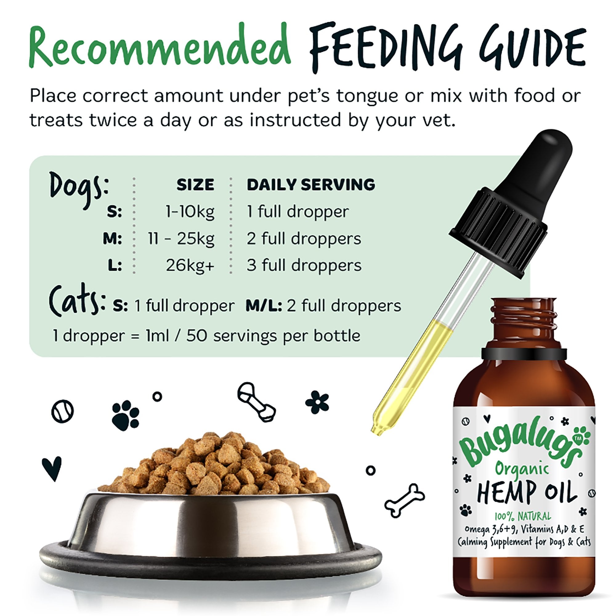 Organic Hemp Seed Oil For Cats & Dogs 50ml