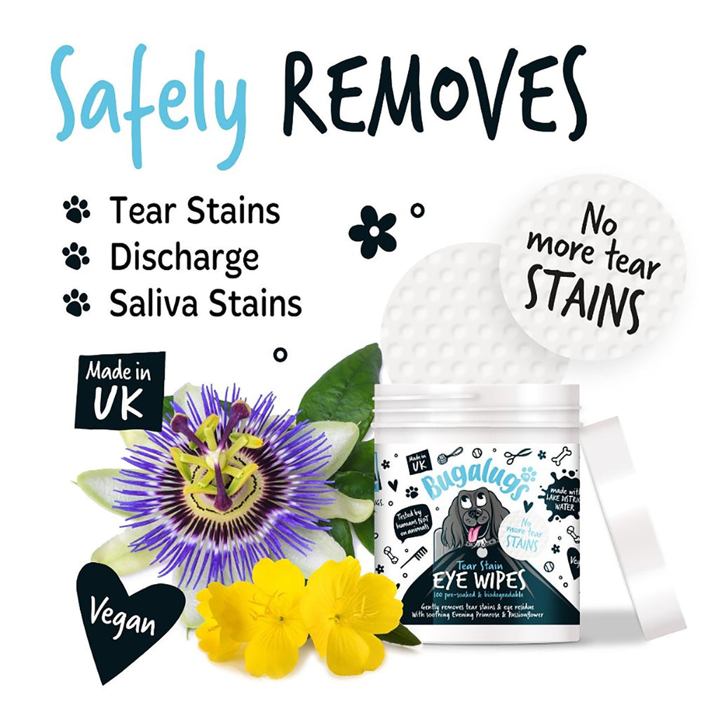 Tear Stain Eye Wipes For Dogs 100pk