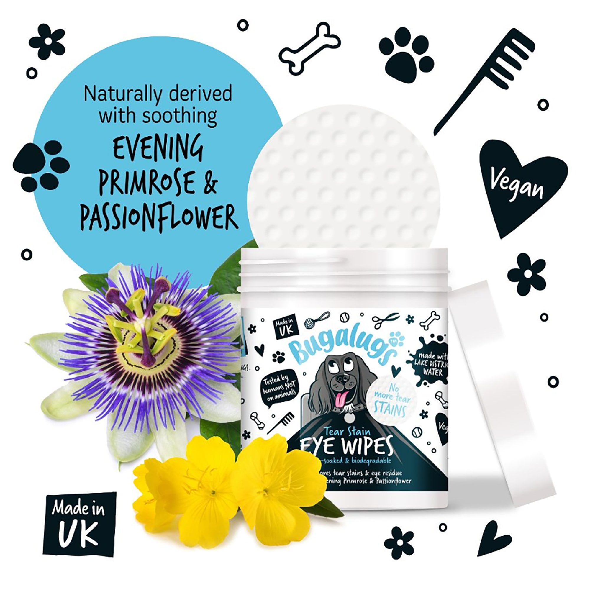 Tear Stain Eye Wipes For Dogs 100pk