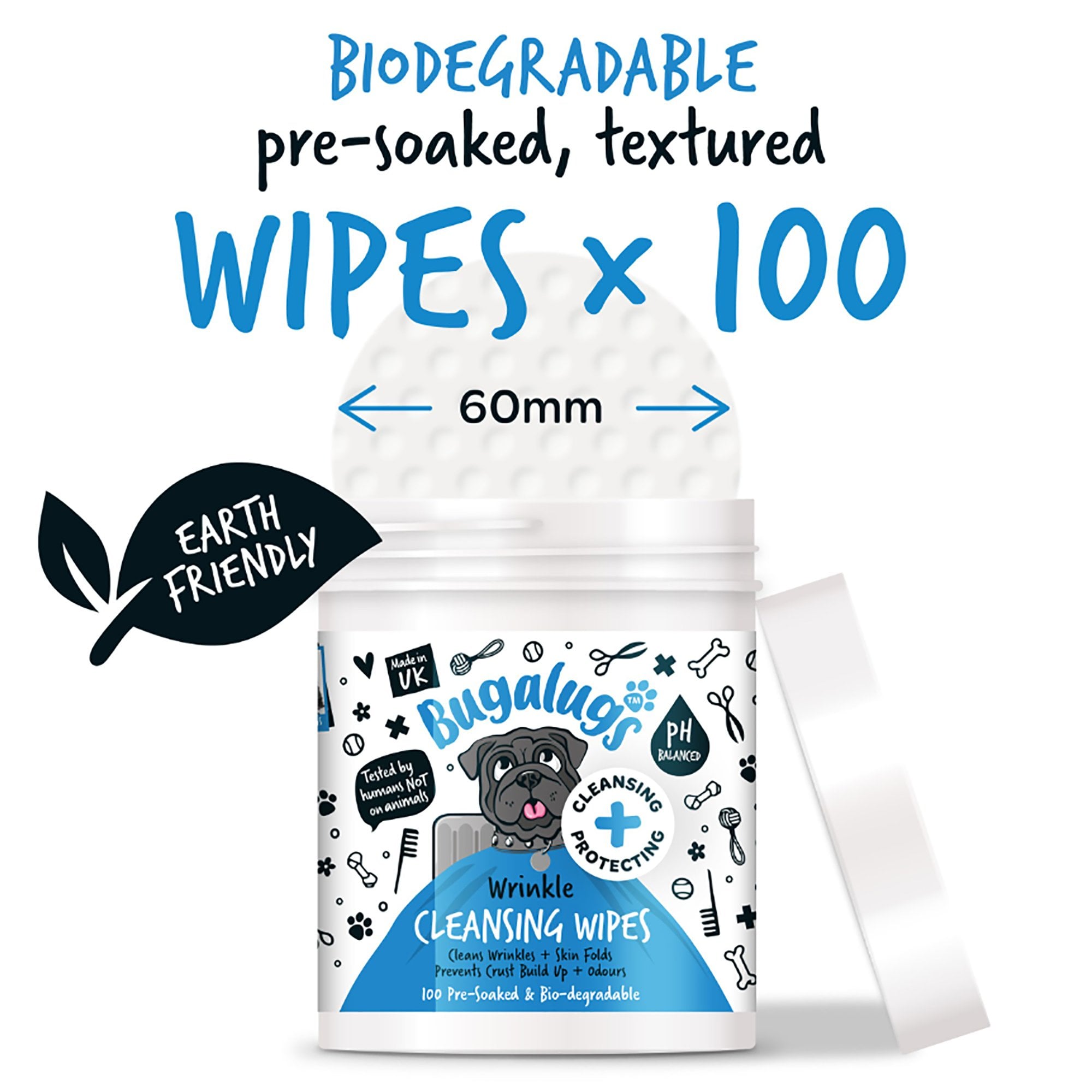 Wrinkle Cleansing Wipes For Dogs 100pk