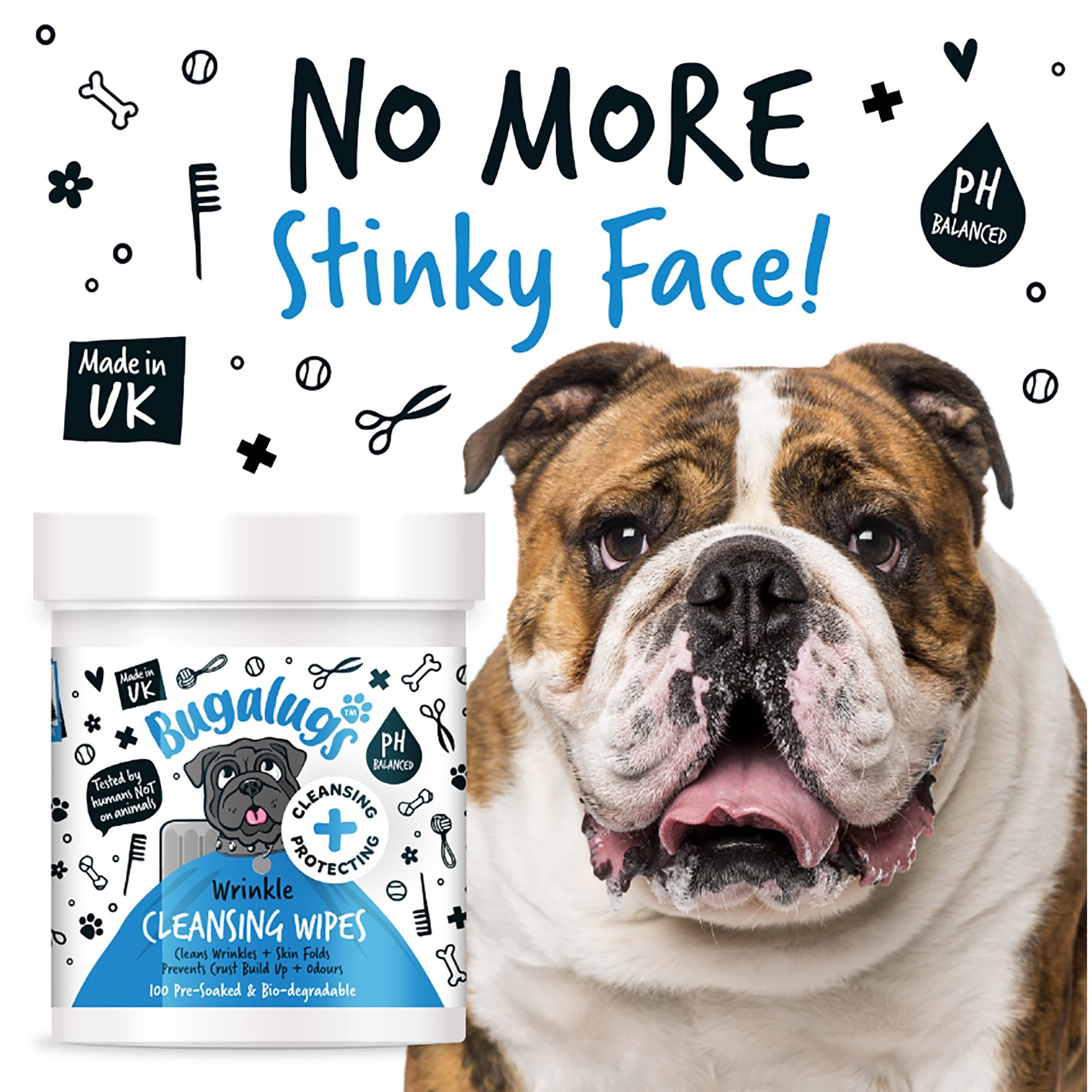 Wrinkle Cleansing Wipes For Dogs 100pk
