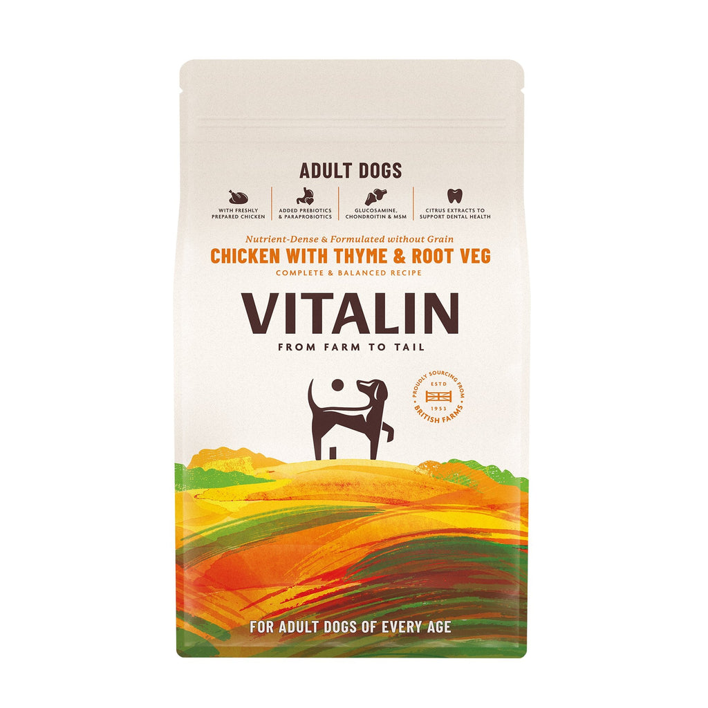 Vitalin Chicken with Thyme & Root Veg Adult Grain Free Dog Food 12kg