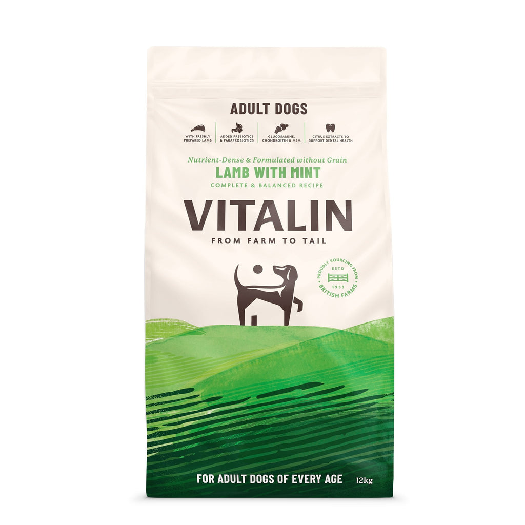 Vitalin Lamb with Mint Adult Grain Free Dog Food 12kg
