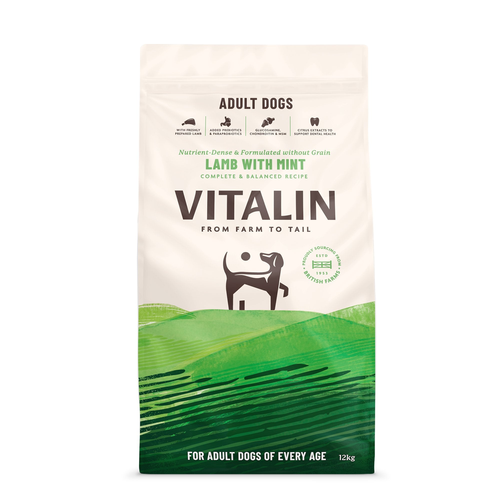 Lamb with Mint Adult Grain Free Dog Food 12kg