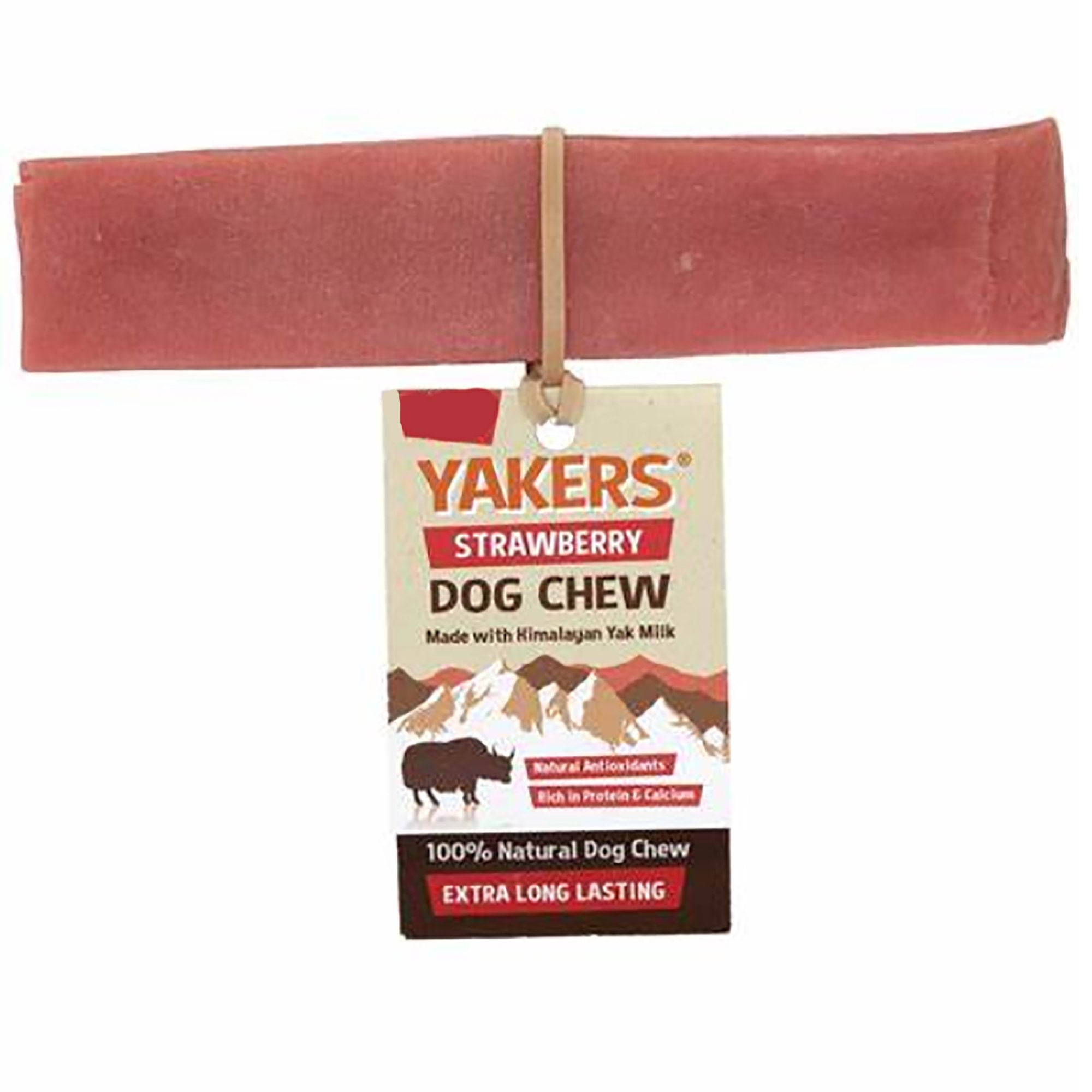 Yakers Himalayan Yak Milk Dog Chew Medium - Strawberry | Feedem