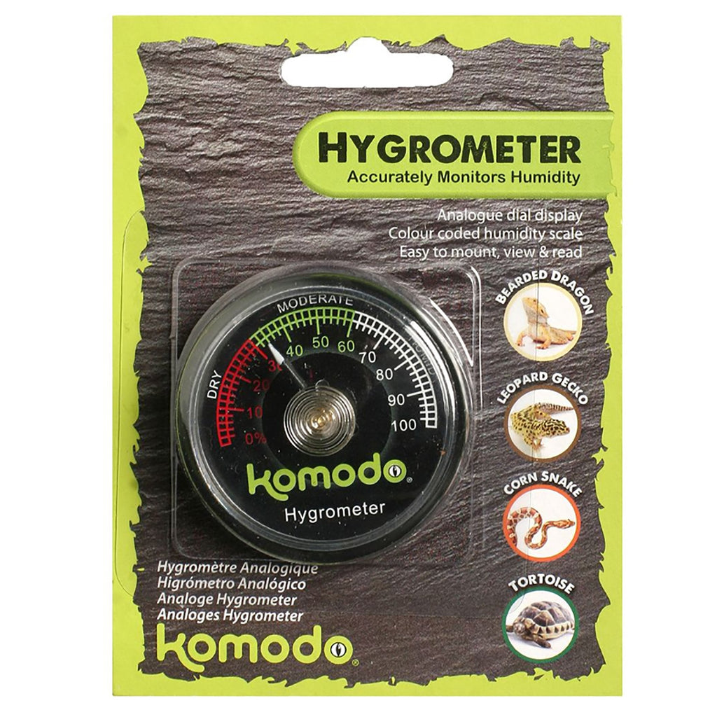 Komodo Analogue Hygrometer Reptile Monitor
