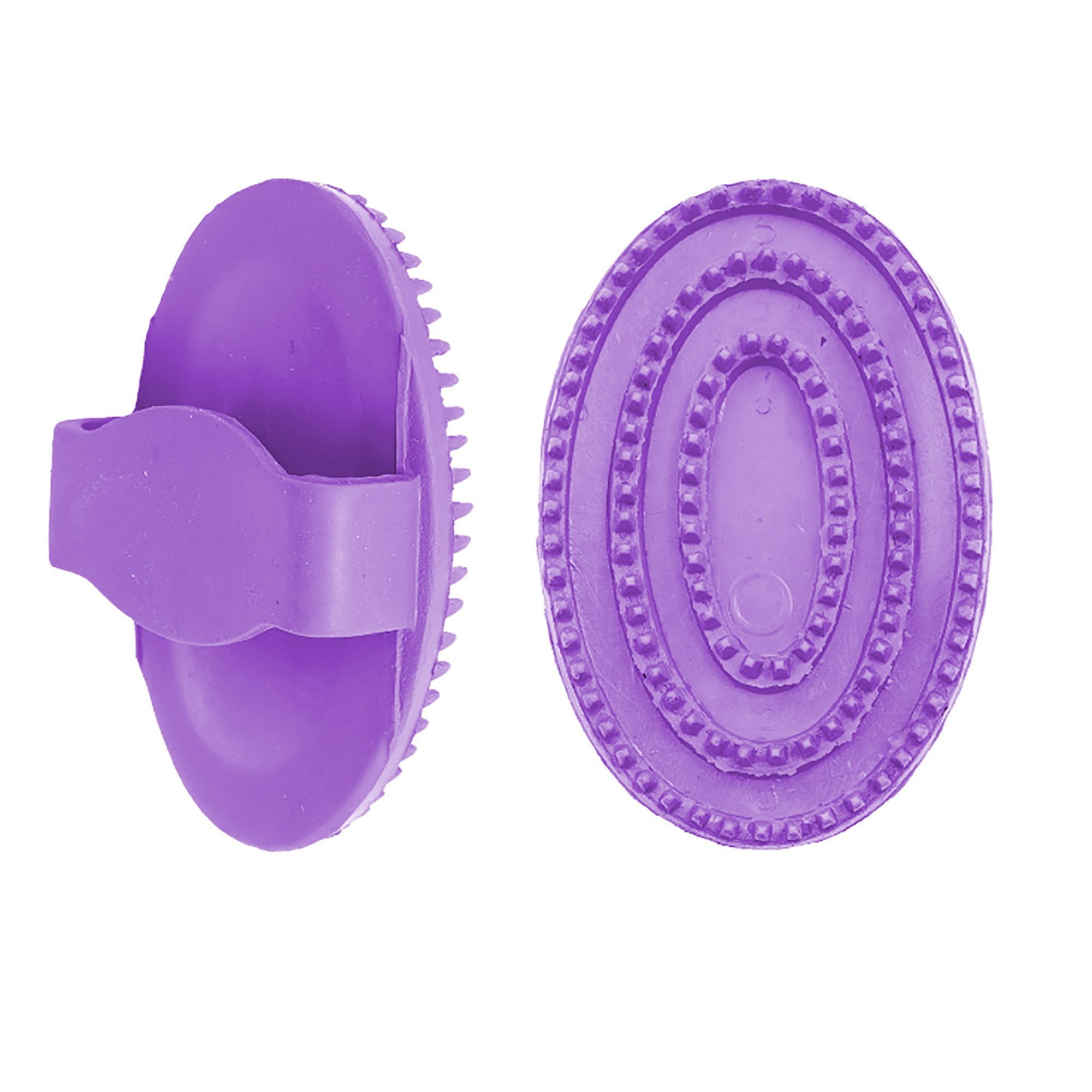 Rubber Curry Comb Large Purple