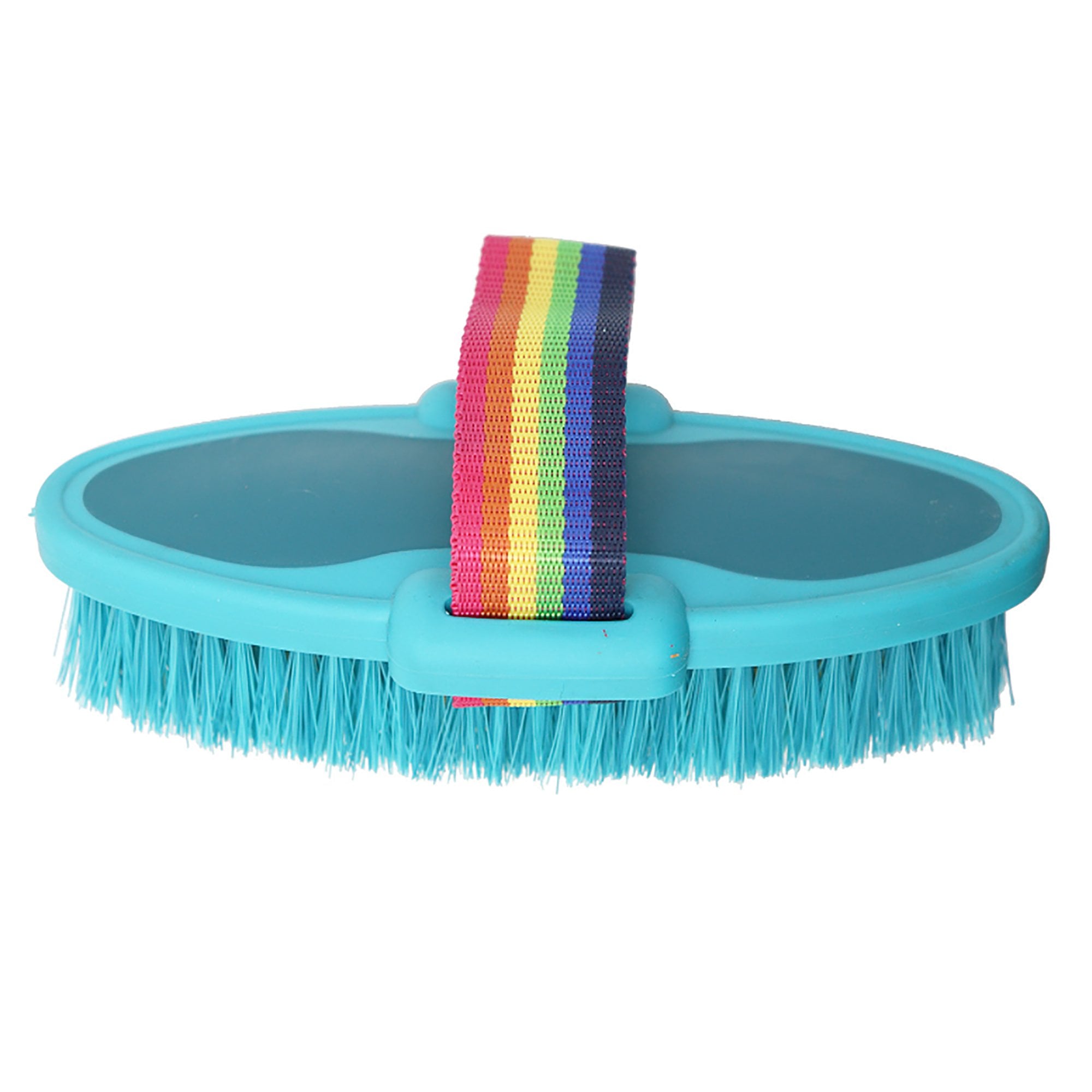 Multi-Coloured Rainbow Strap Brush Blue