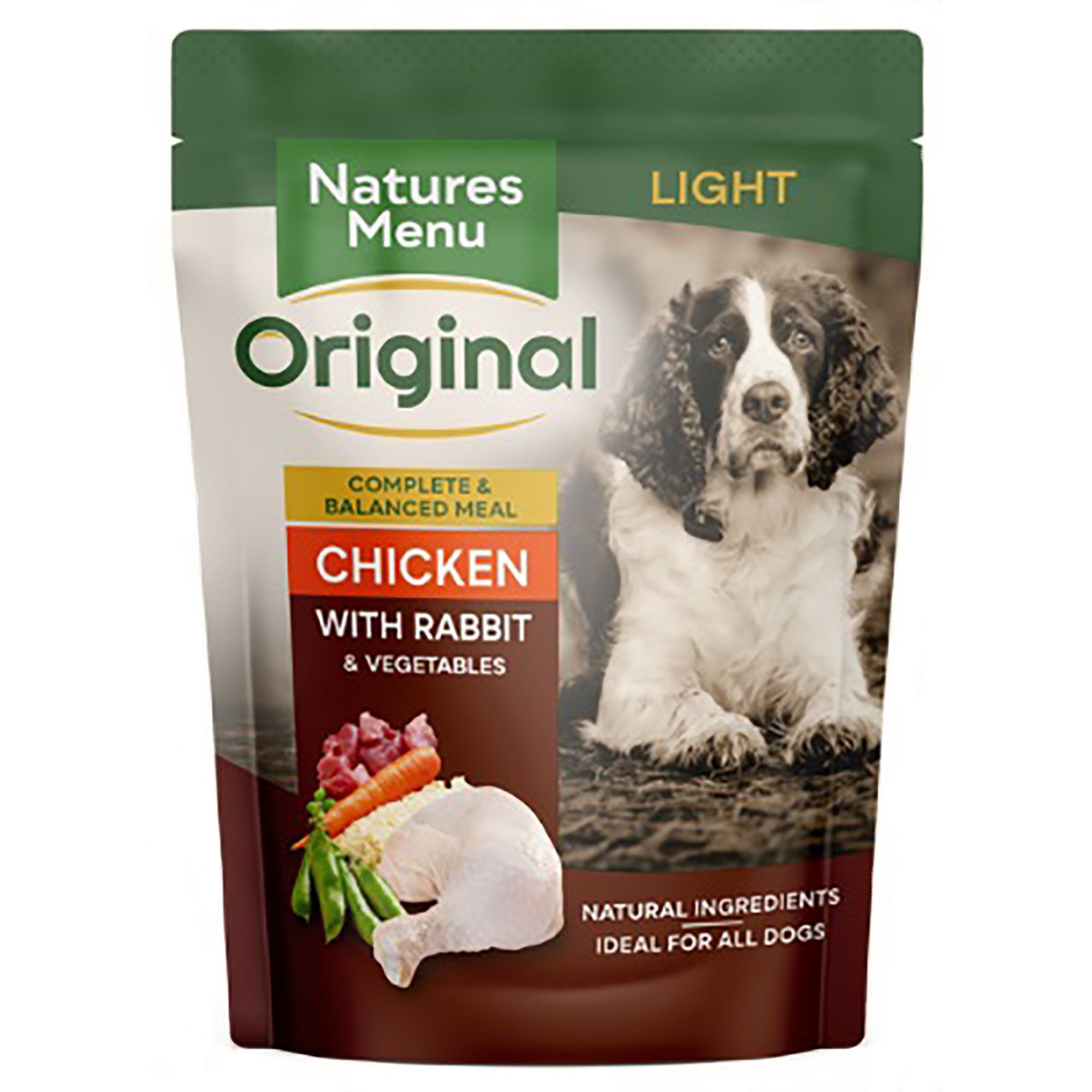 Natures Menu Light Chicken with Rabbit Pouch For Dogs 300g | Feedem