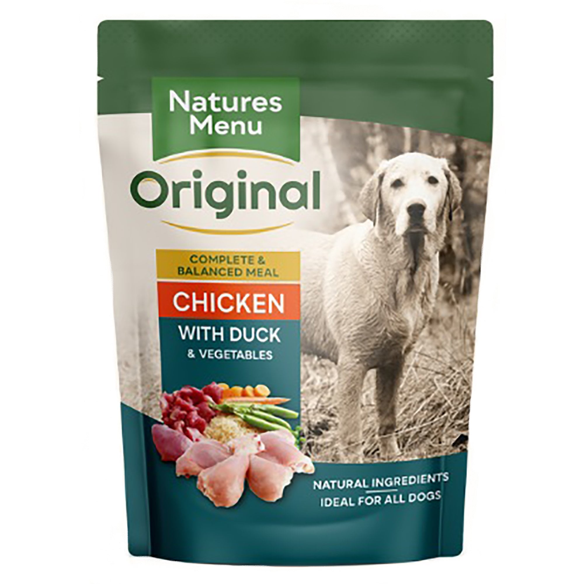 Adult Chicken & Duck With Vegetables & Rice Dog Pouch 300g