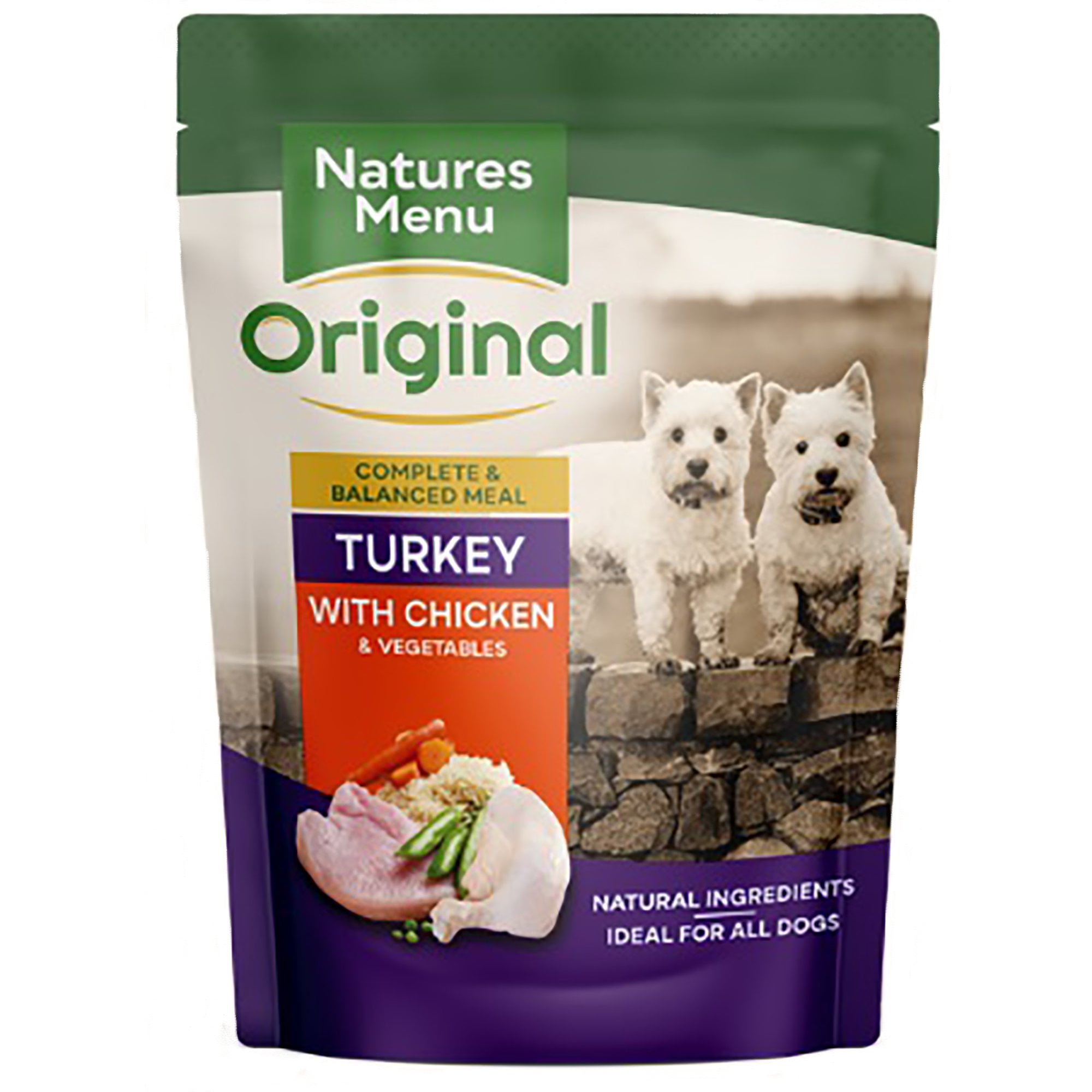 Adult Turkey With Chicken Pouch For Dogs 8 x 300g