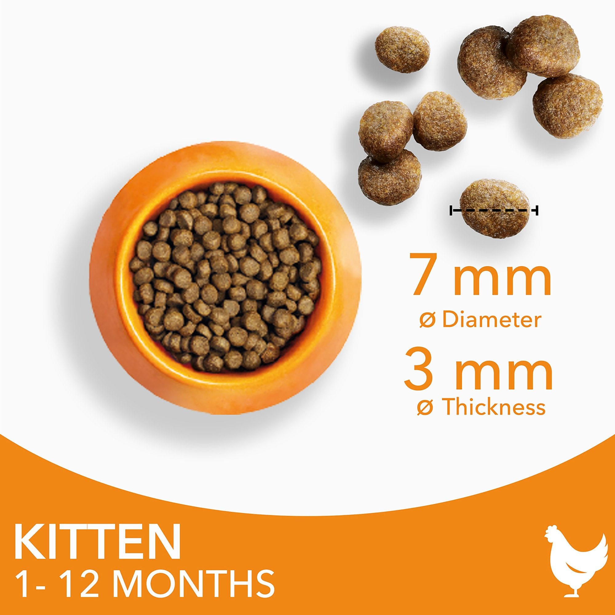 Kitten Cat Food Rich In Fresh Chicken 2kg