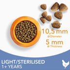 IAMS Light/Sterilised Adult 1+ Years Cat Food With Fresh Chicken 2kg