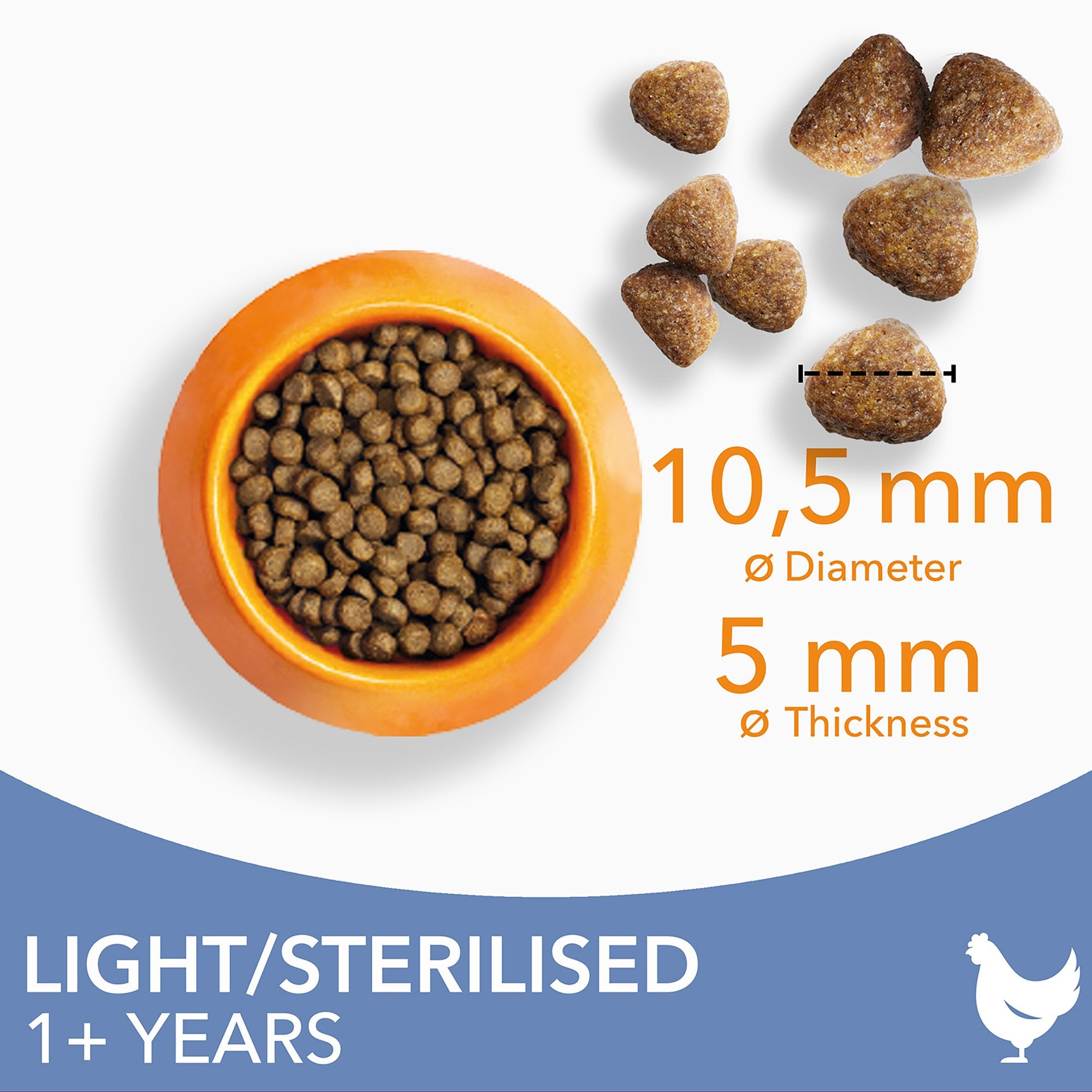 Light/Sterilised Adult 1+ Years Cat Food With Fresh Chicken 2kg