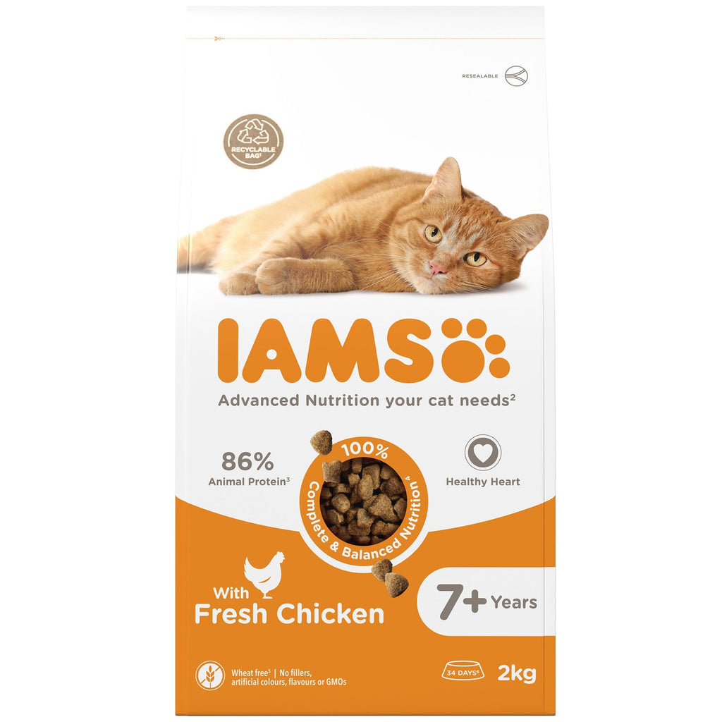 Senior 7+ Years Cat Food With Fresh Chicken 2kg